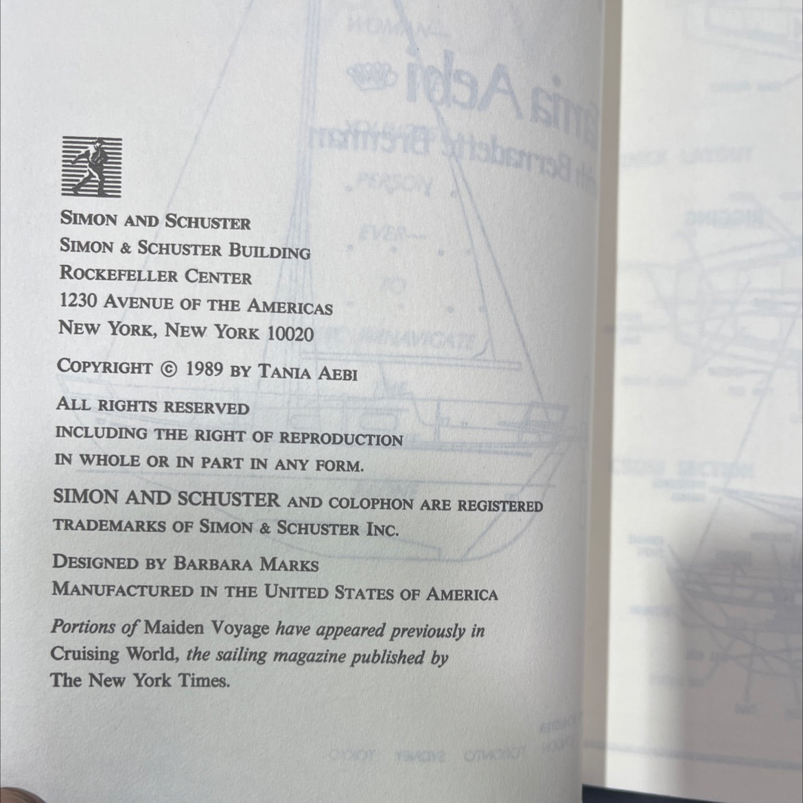 maiden voyage book, by tania aebi, 1989 Hardcover image 3