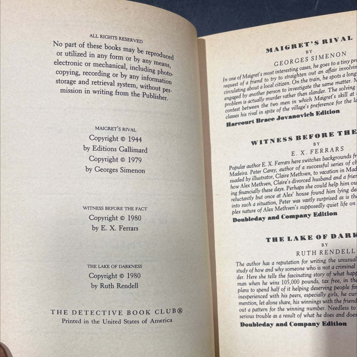 maigret's rival book, by georges simenon, 1979 Hardcover image 3