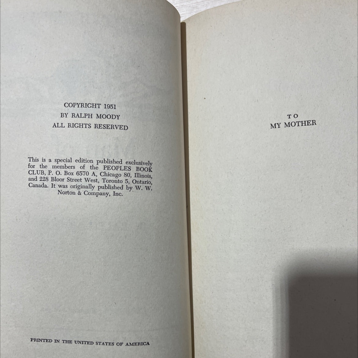 man of the family book, by ralph moody, 1951 Hardcover, Vintage image 3