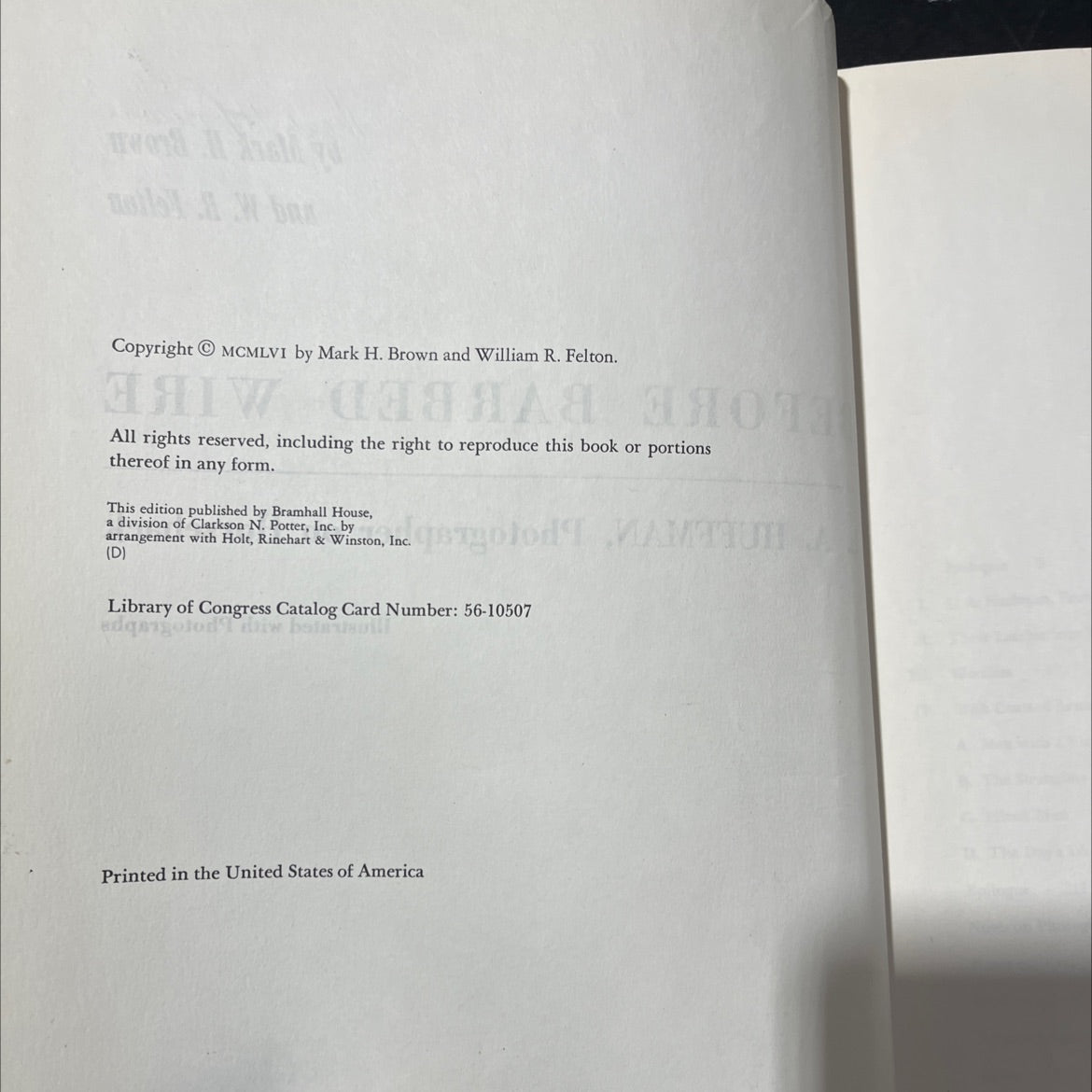 SIGNED mark brown book, by Mark H. Brown, W. R. Felton, 1956 Hardcover image 3