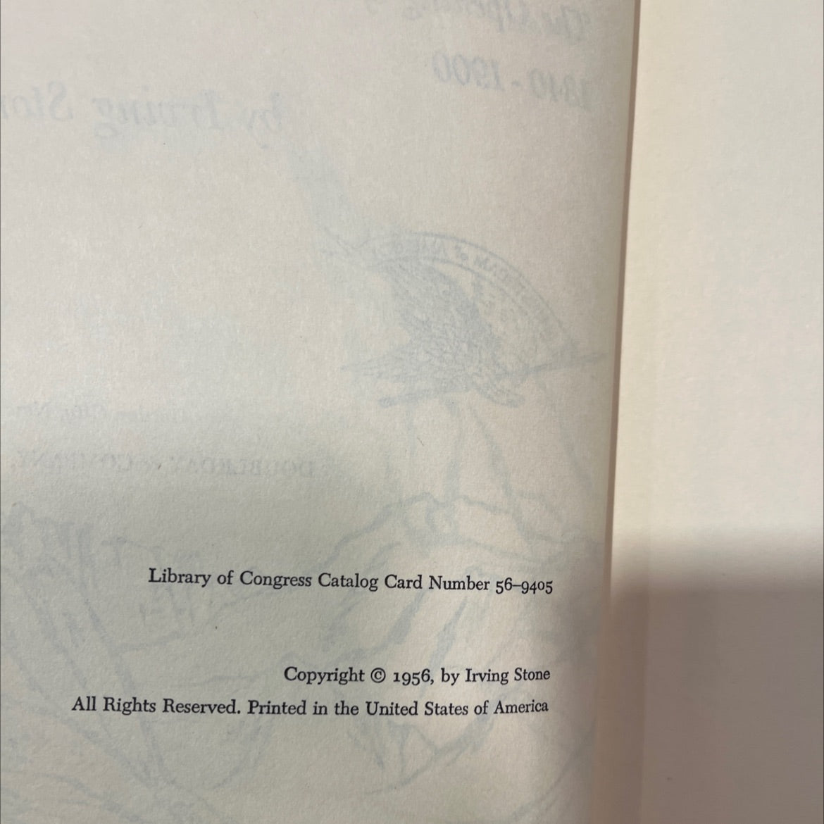 men to match my mountains book, by irving stone, 1956 Hardcover, Vintage, Heavily Used image 3