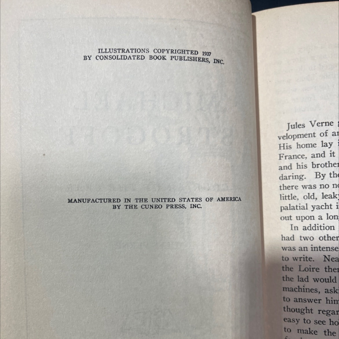 michael strogoff courier of the czar book, by jules verne, 1937 Hardcover image 3