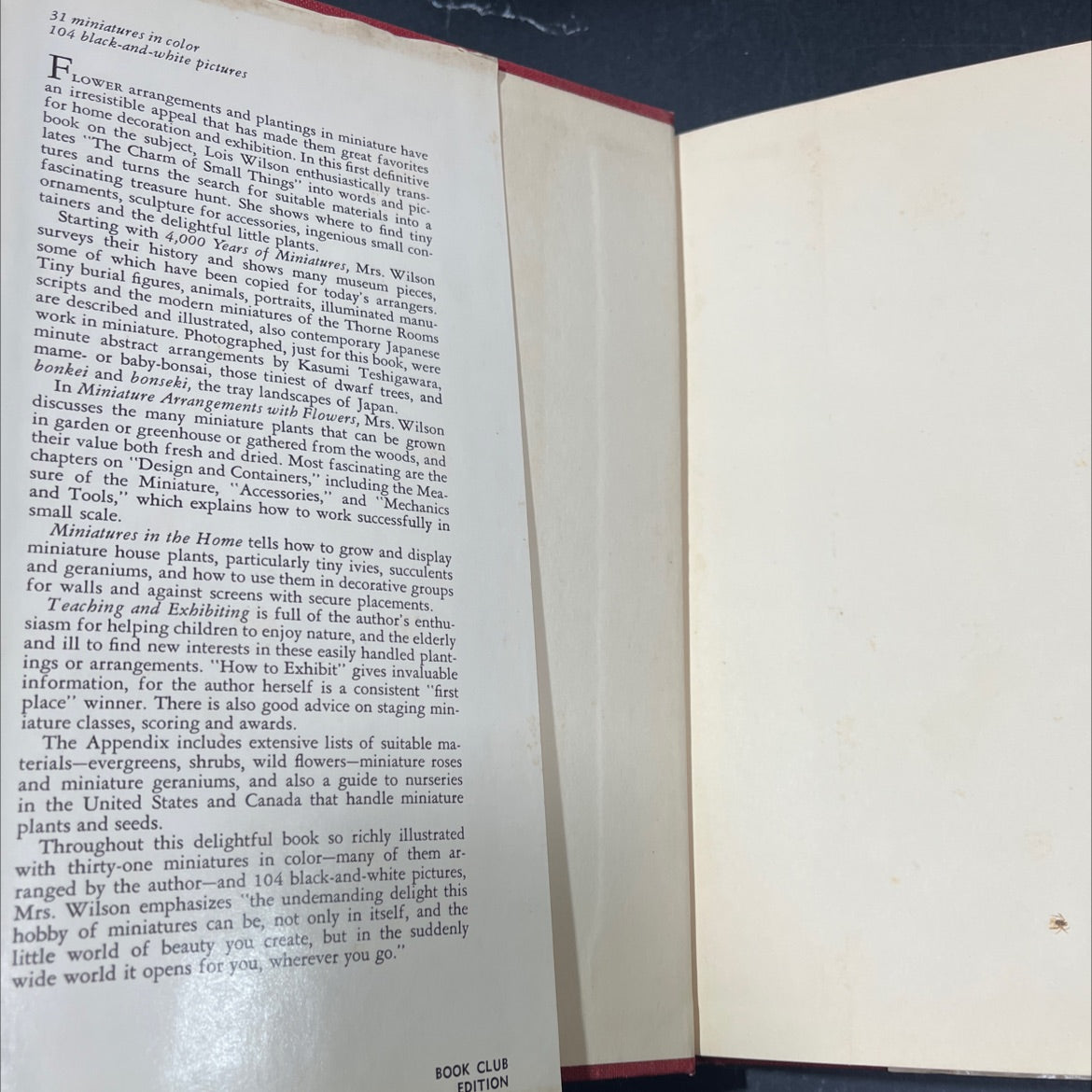 miniature flower arrangements and plantings book, by Lois Wilson, 1963 Hardcover image 4