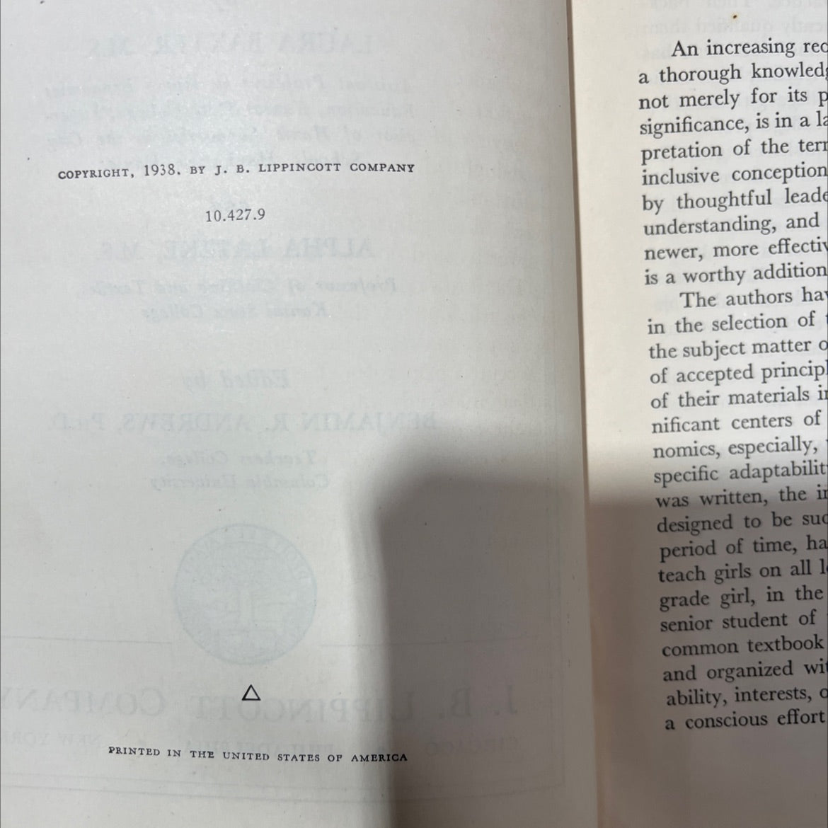 modern clothing a text for the high school girl book, by laura baxter, alpha latzke, 1938 Hardcover, Antique, Heavily image 3