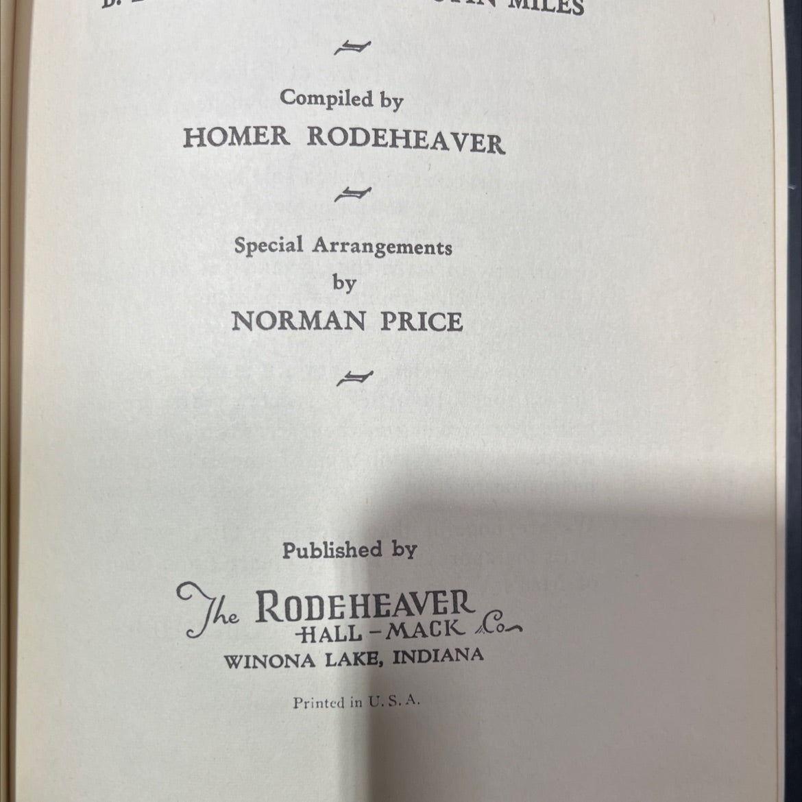 modern quartets for men book, by homer rodeheaver, unknown Hardcover image 3