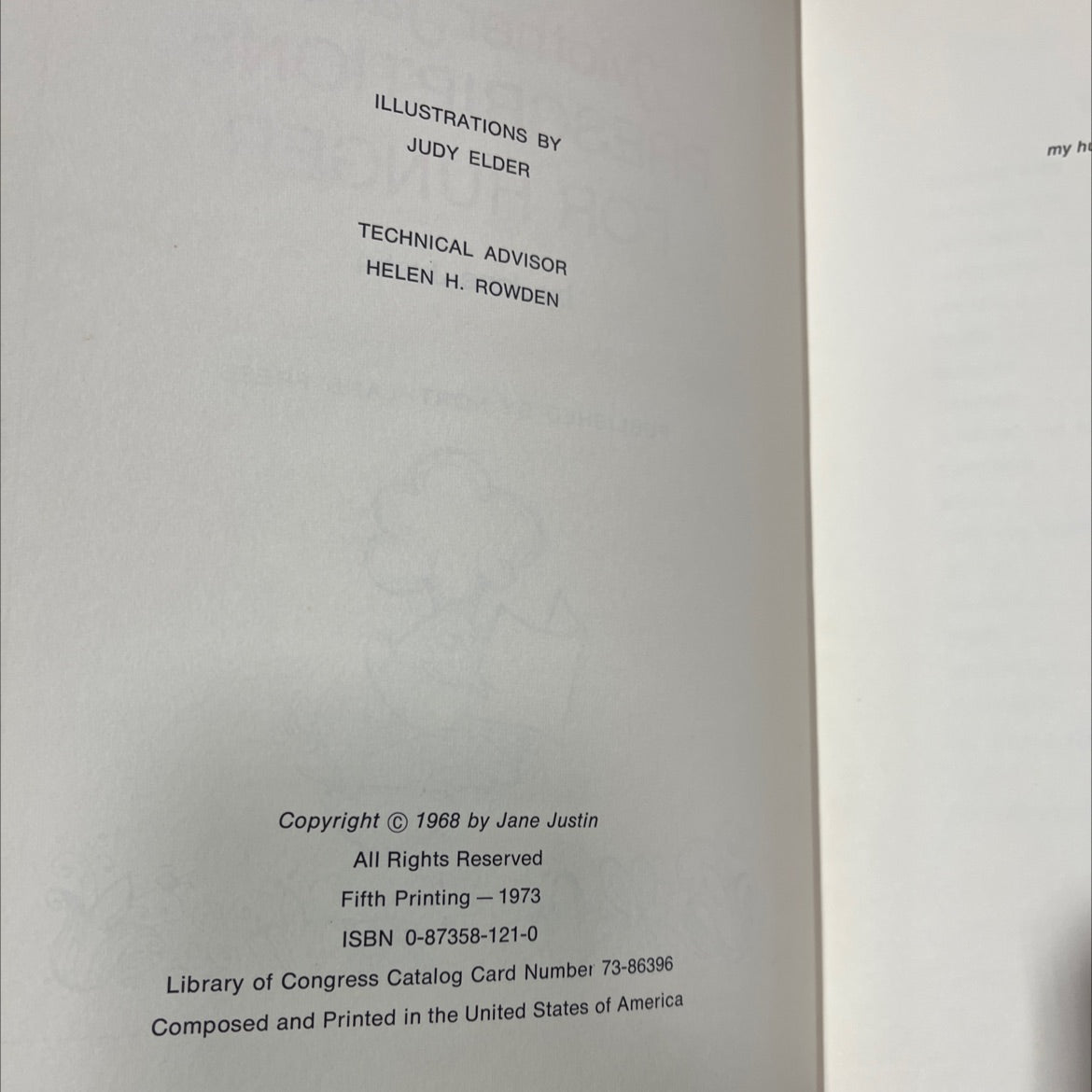 mother jane's prescriptions for hunger book, by jane justin, 1973 Hardcover, Vintage image 3