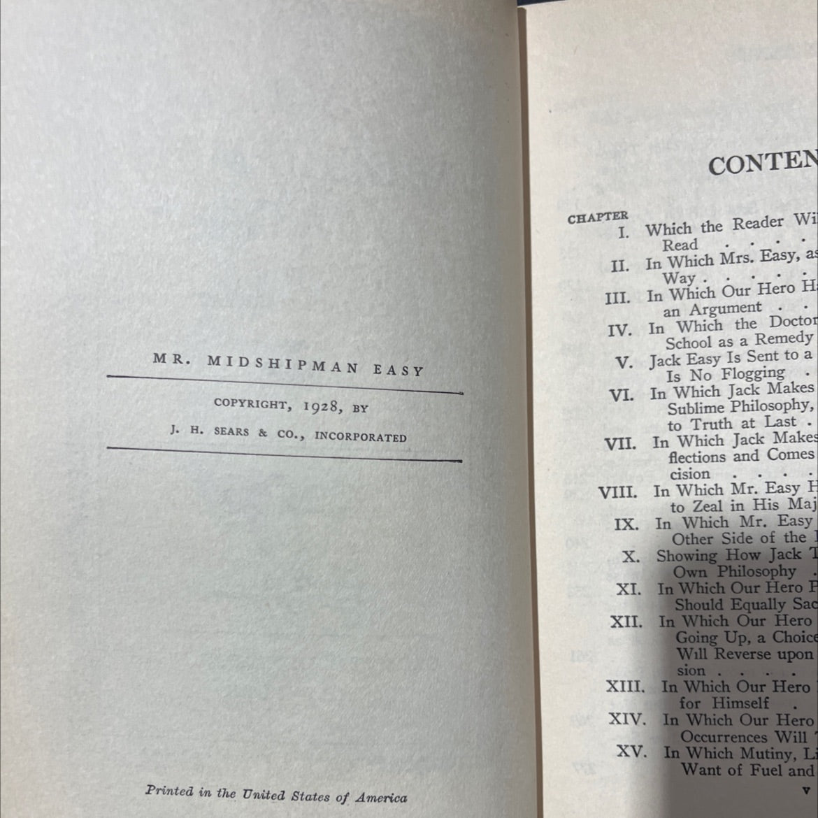 mr. midshipman easy book, by captain marryat, 1928 Hardcover image 3