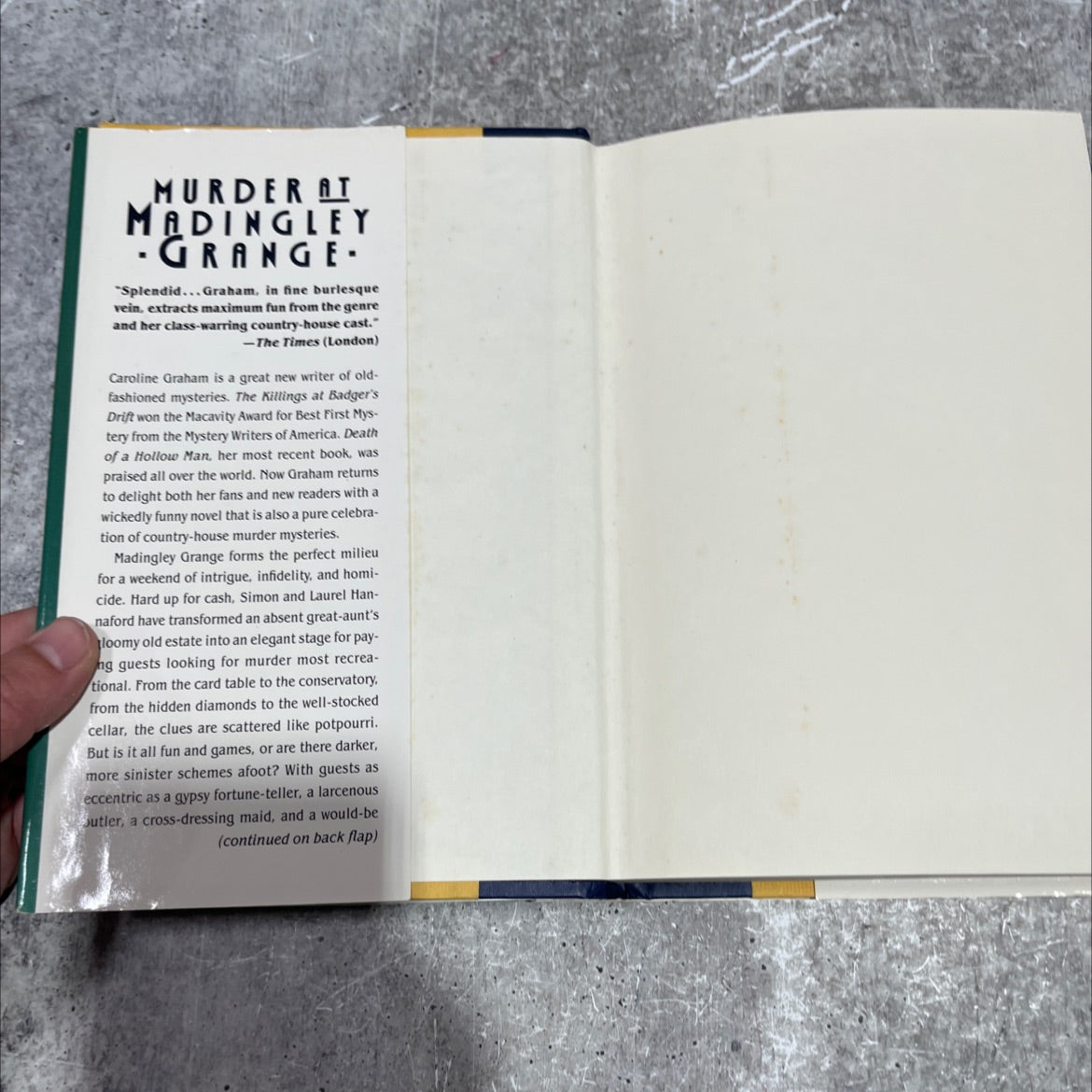 murder at madingley grange book, by caroline graham, 1991 Hardcover image 4