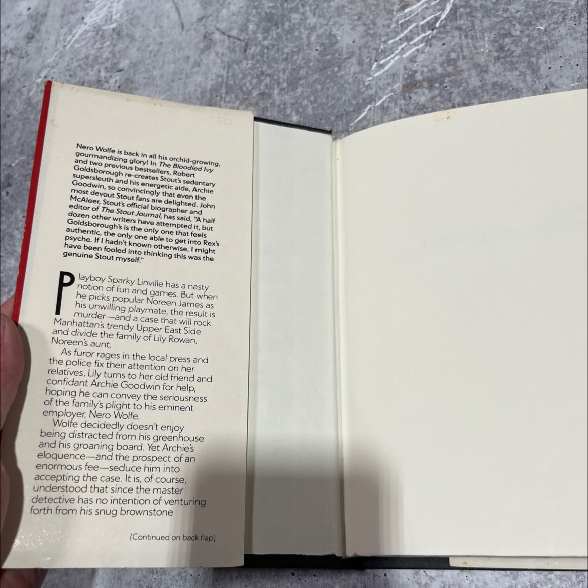 mysteries by ugh a nero wolfe mystery book, by Robert Goldsborough, 1989 Hardcover image 4