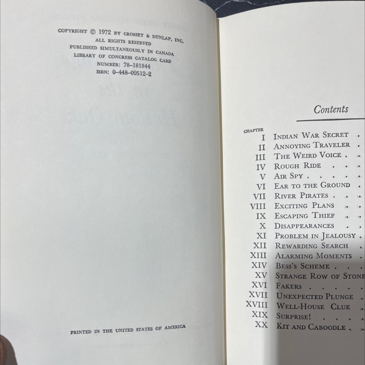 nancy drew mystery stories the message in the hollow oak book, by carolyn keene, 1972 Hardcover image 3