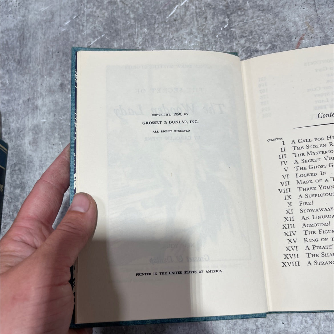 nancy drew mystery stories the secret of the wooden lady book, by carolyn keene, 1950 Hardcover image 3