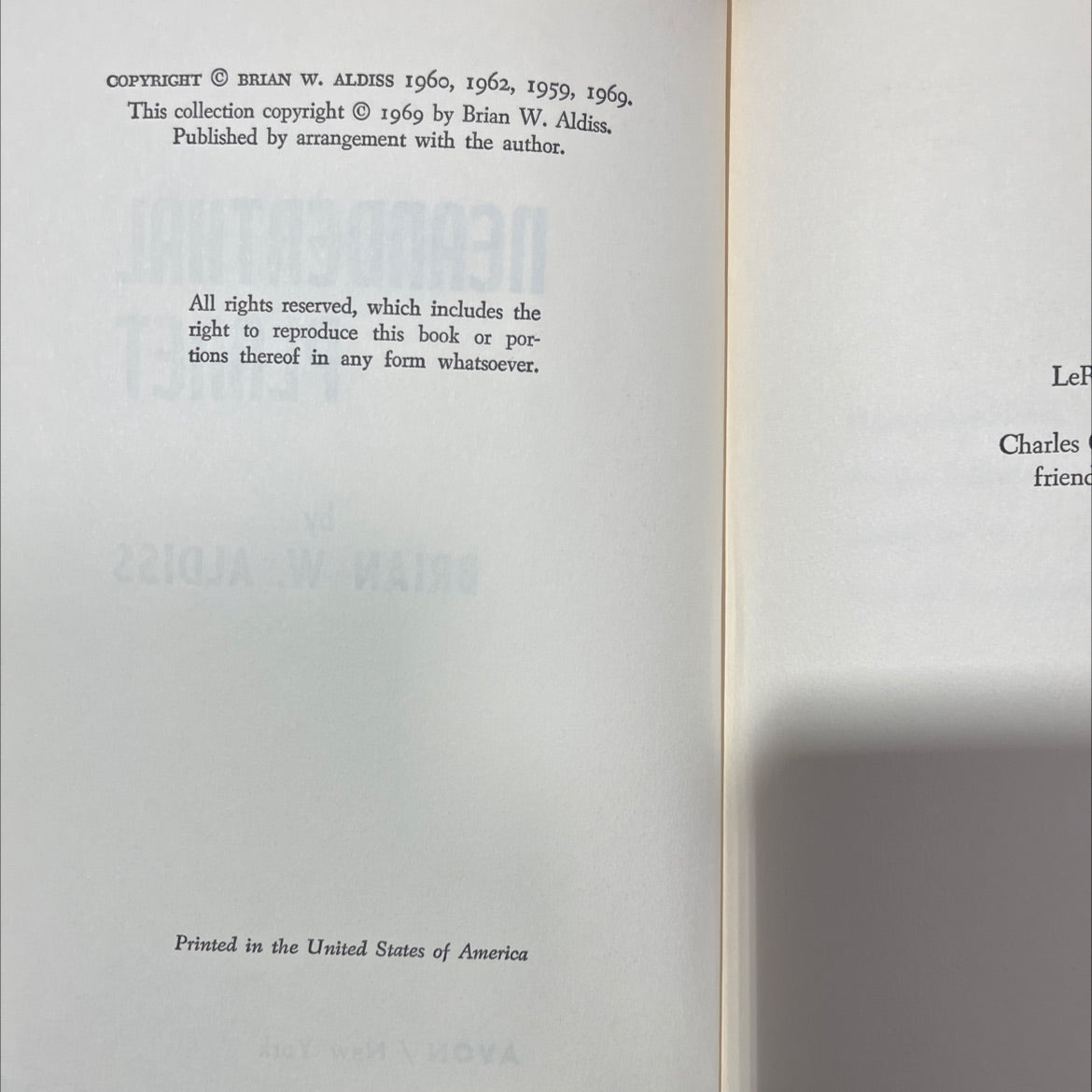 neanderthal planet book, by brian w. aldiss, 1969 Hardcover image 3