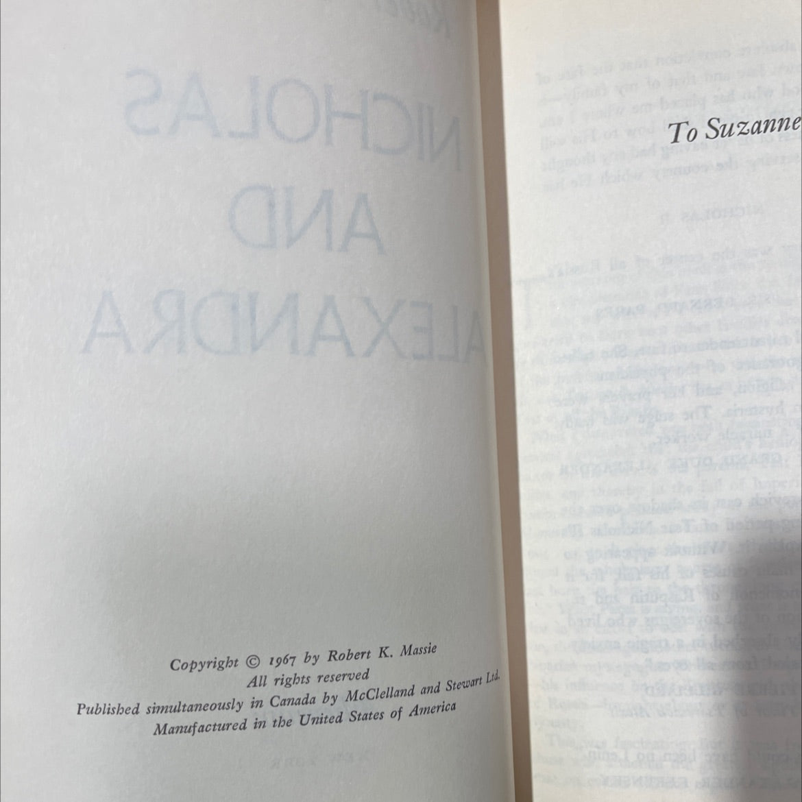 nicholas and alexandra book, by Robert K. Massie, 1967 Hardcover image 3