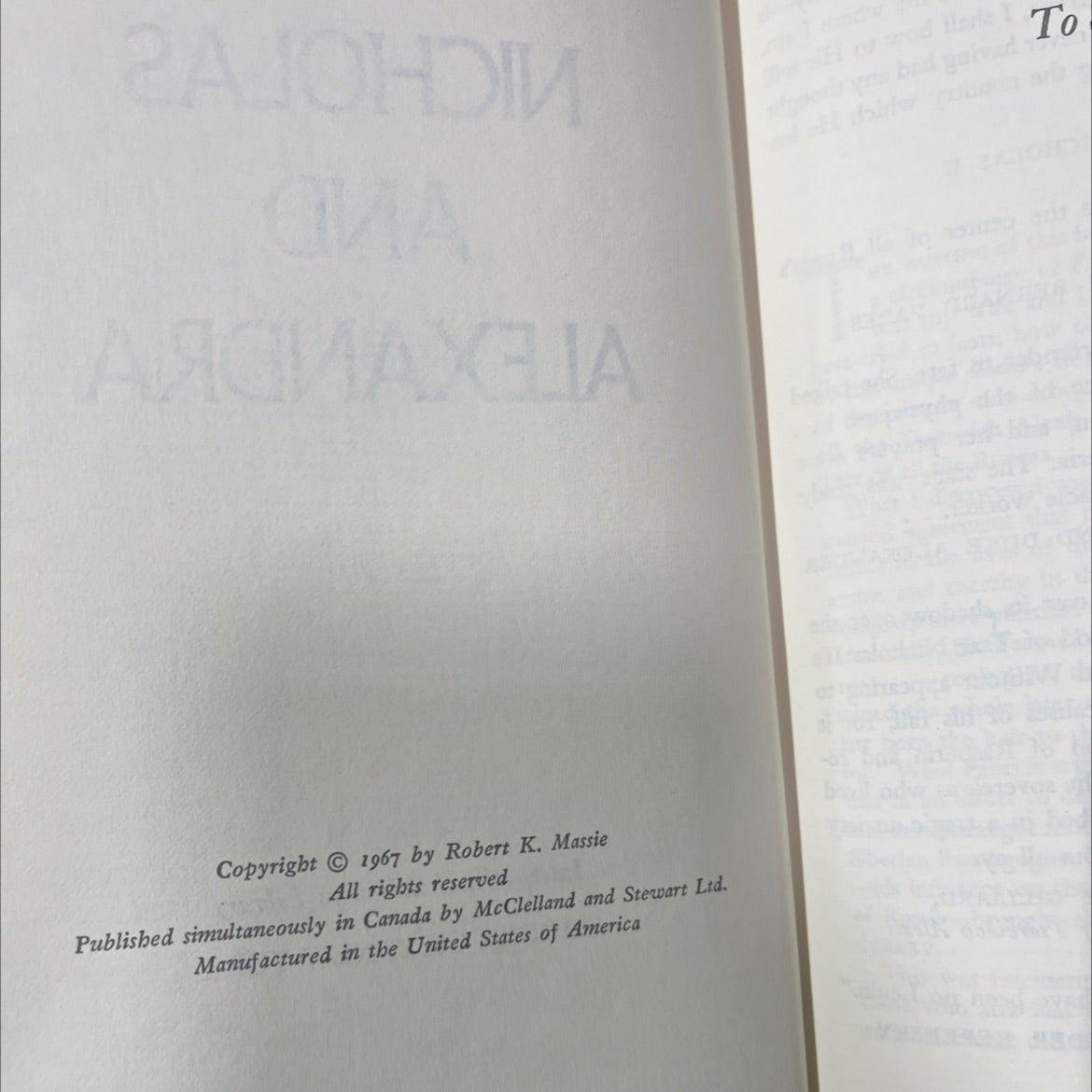 nicholas and alexandra book, by Robert K. Massie, 1967 Hardcover image 3