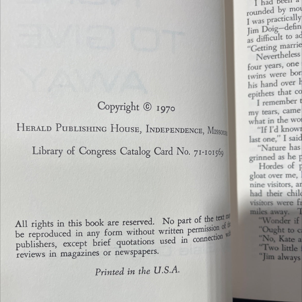 none to give away book, by elsie doig townsend, 1970 Hardcover image 3