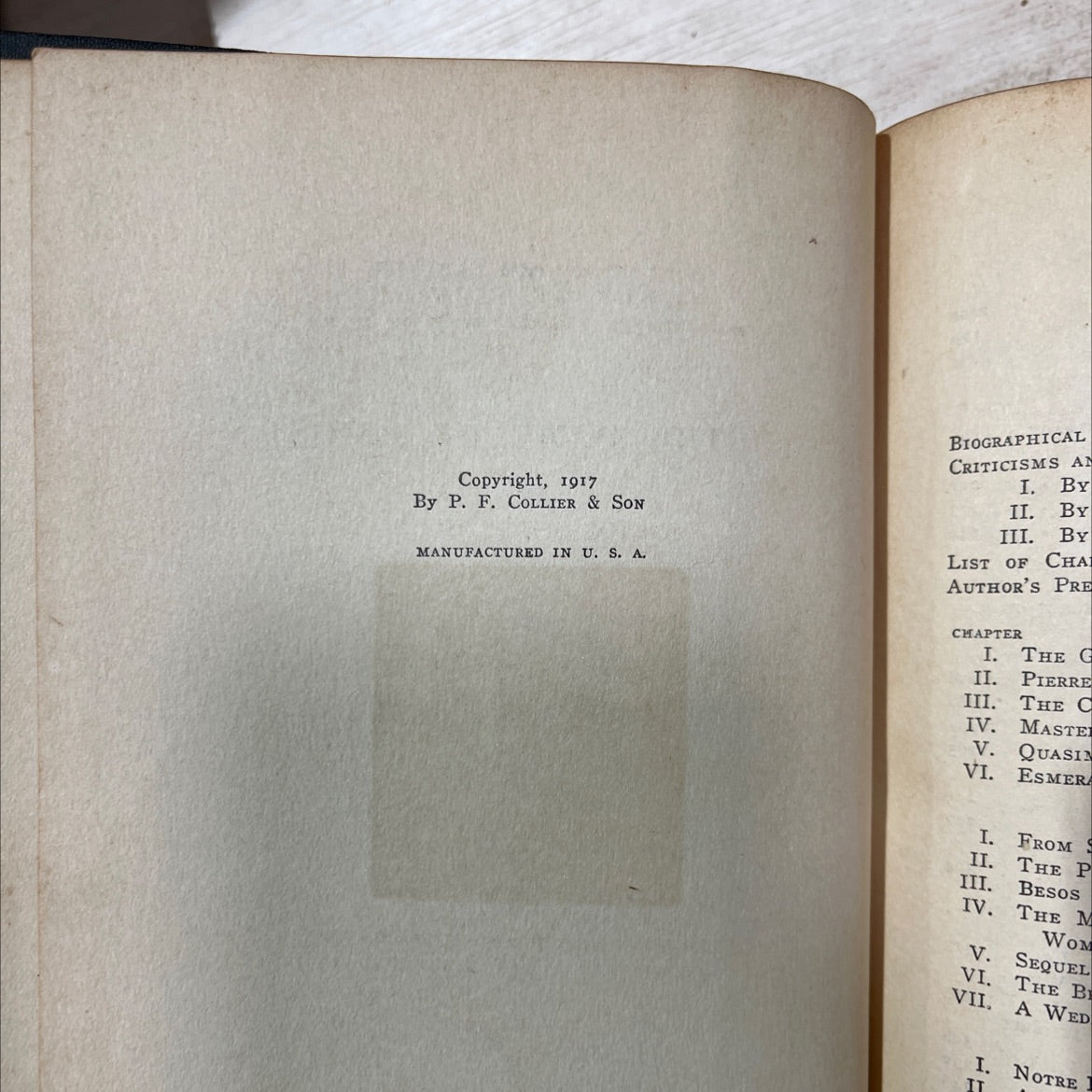 notre dame de paris book, by victor marie hugo, 1917 Hardcover, Antique image 3