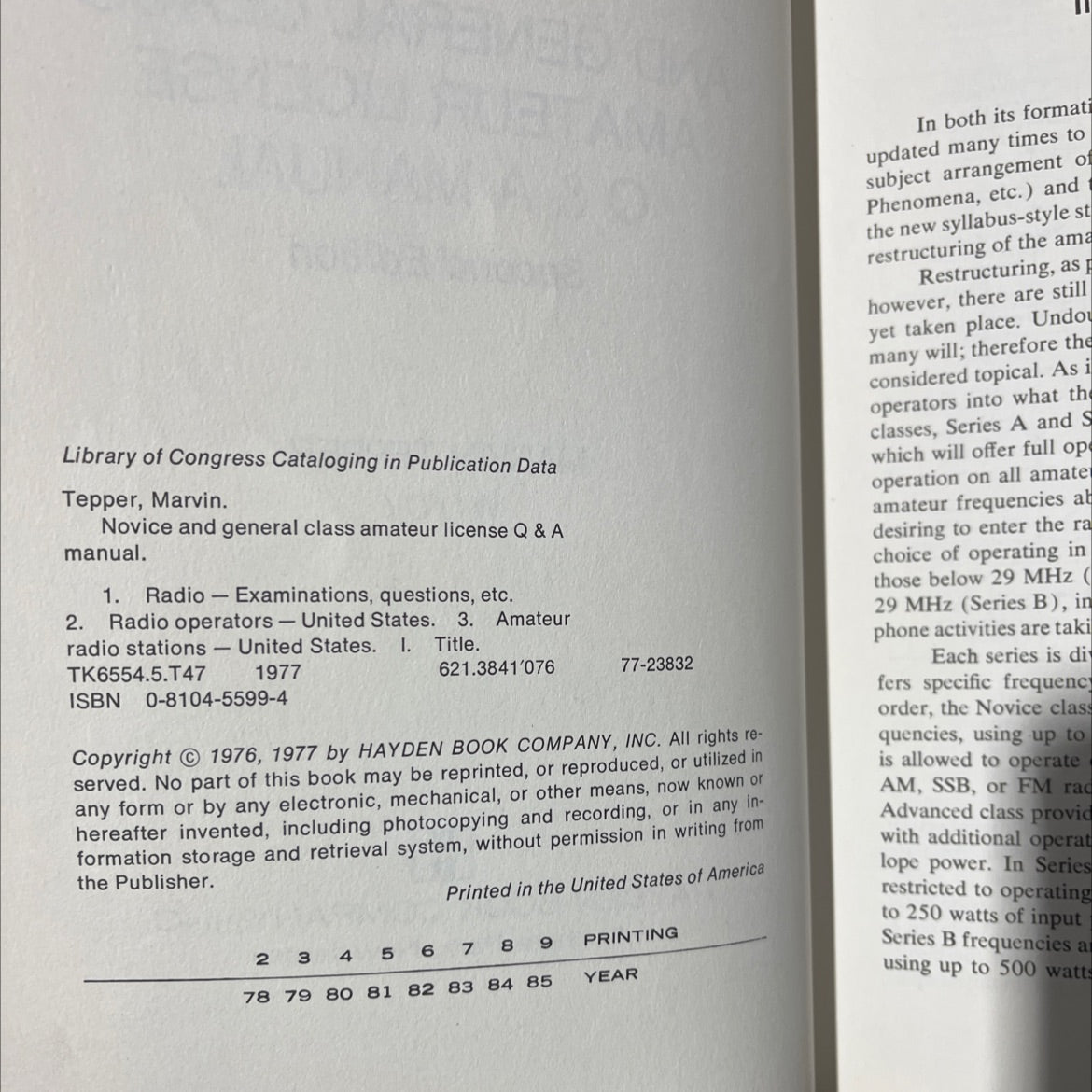 novice and general class amateur license q&a manual book, by marvin tepper, 1977 Paperback image 3
