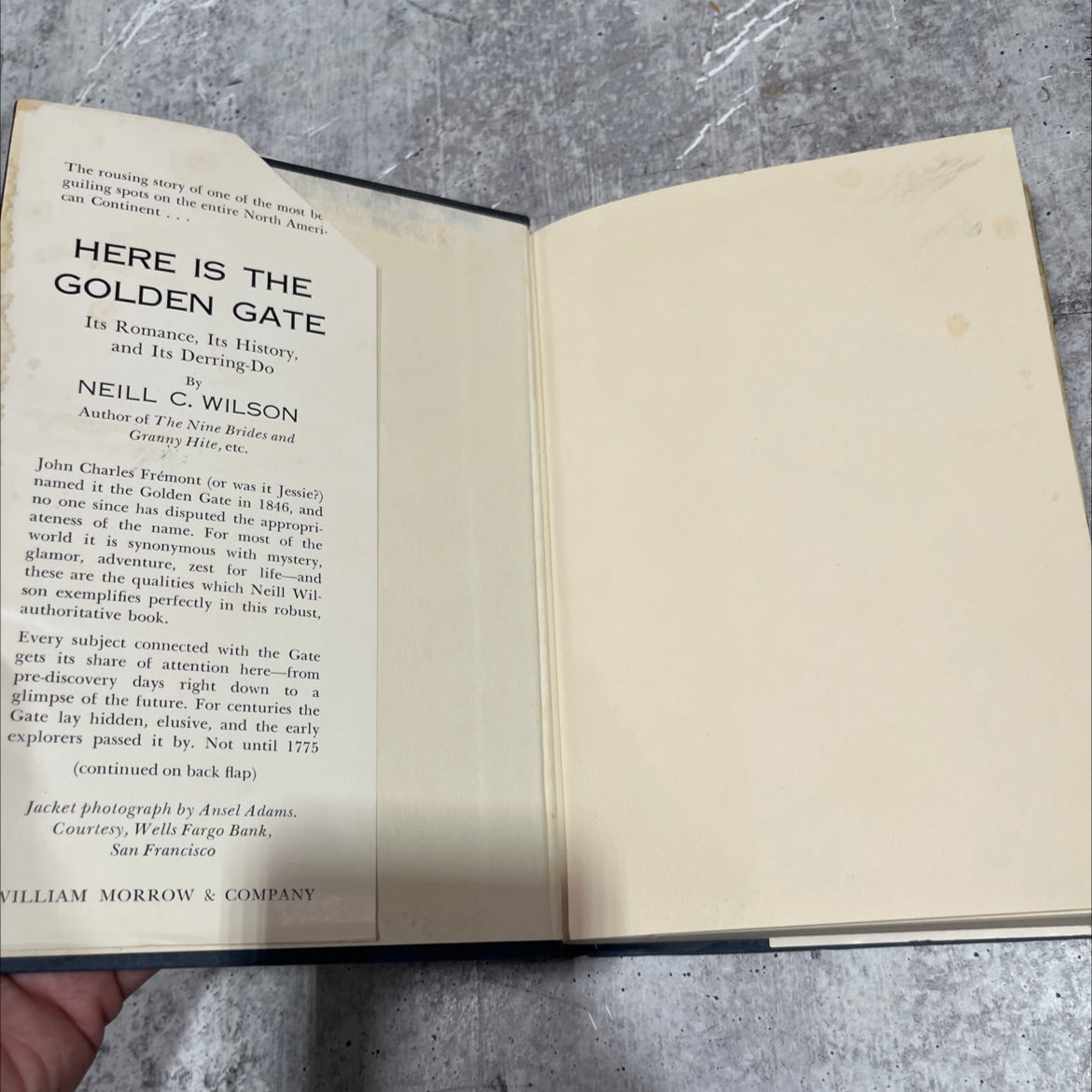 ny hite here is the golden gate its history, its romance and its derring-do book, by neill c. wilson, 1962 Hardcover image 4