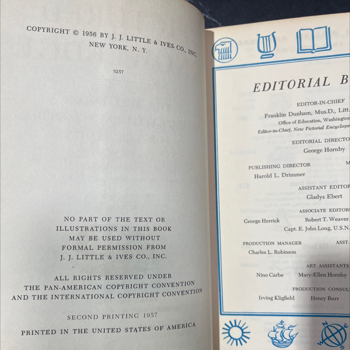 o pictured knowledge the full-color illustrated encyclopedia for the family book, by franklin dunham, 1957 Hardcover image 3