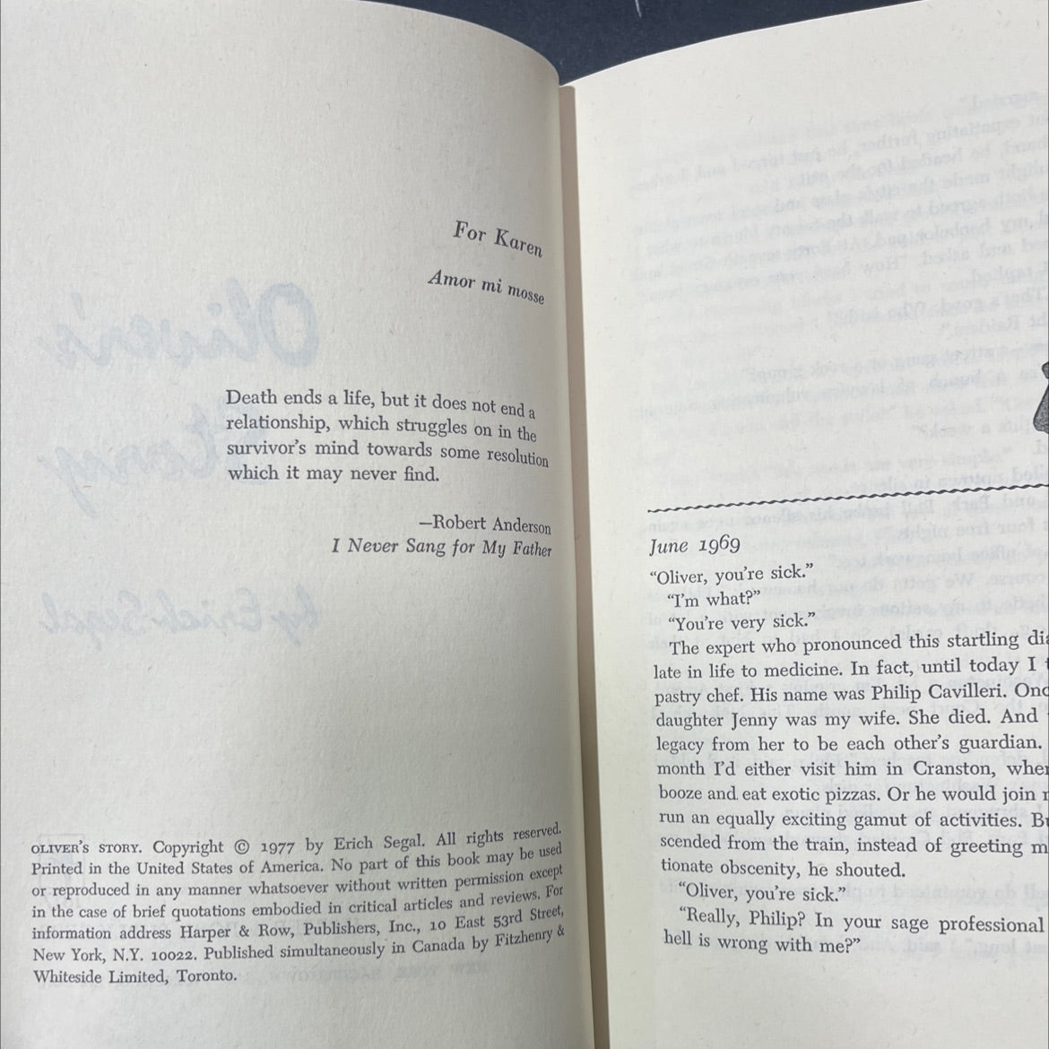 oliver's story book, by Erich Segal, 1977 Hardcover image 3