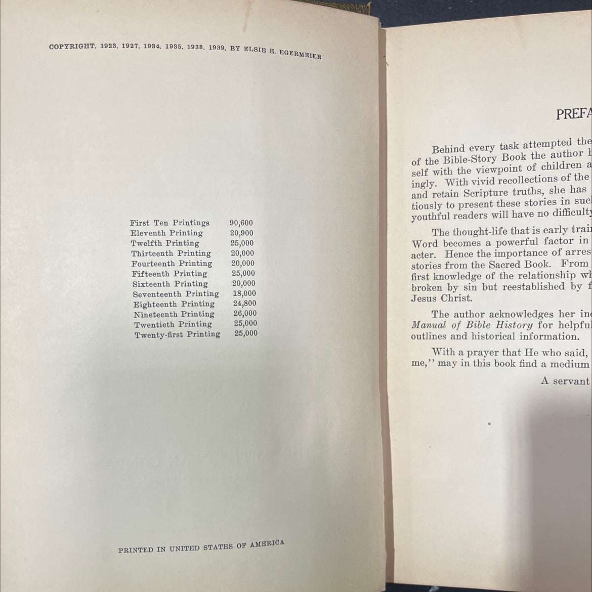 oses bible story book a complete narration from genesis to revelation for young and old book, by Elsie E. Egermeier, image 3