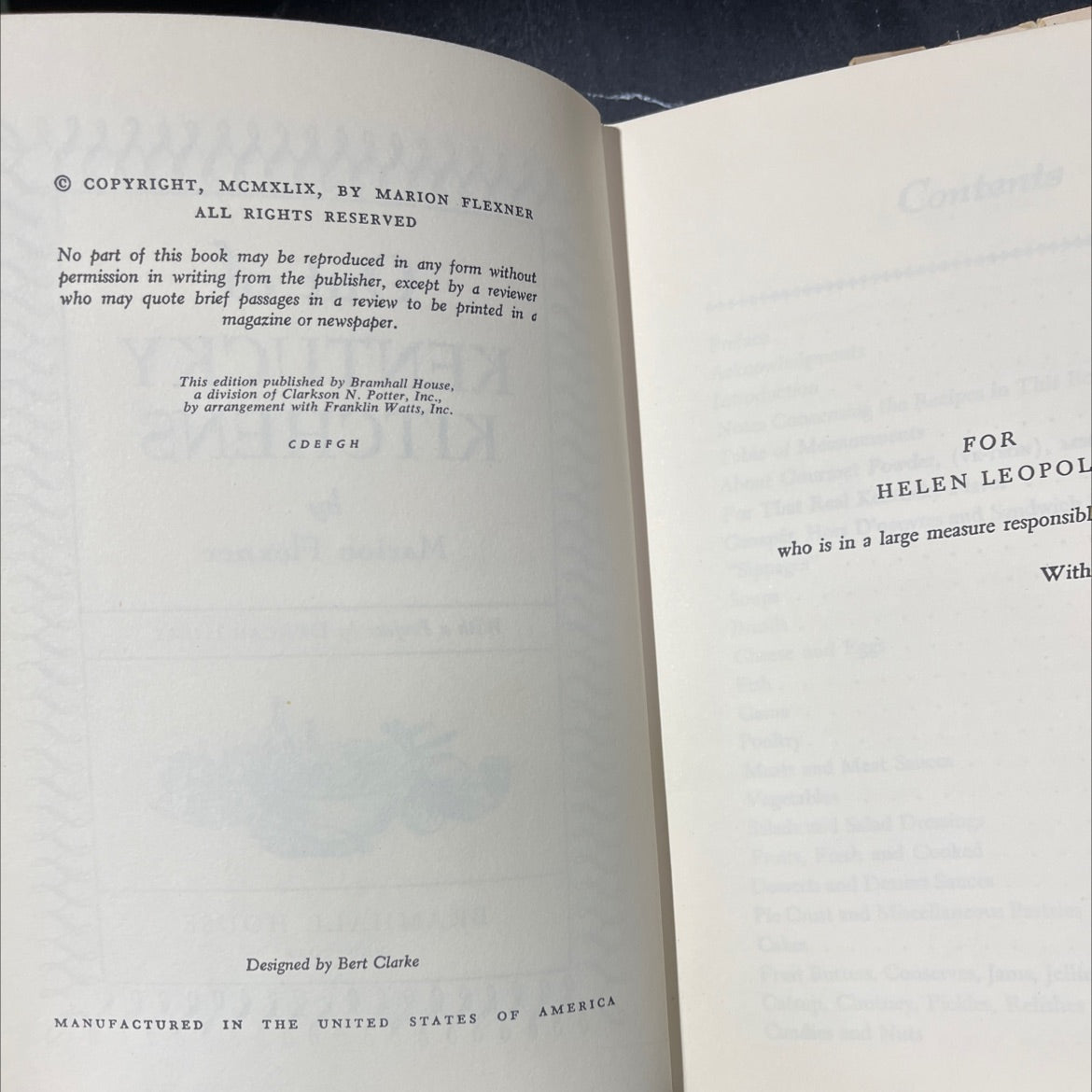 out of kentucky kitchens helen book, by marion flexner, 1949 Hardcover image 3