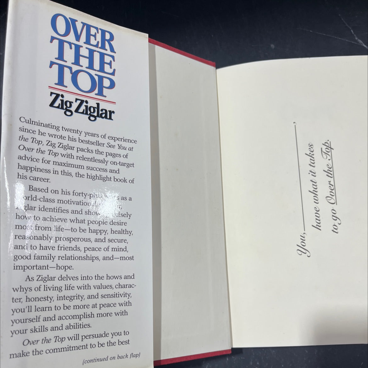 over the top book, by zig ziglar, 1994 Hardcover image 4