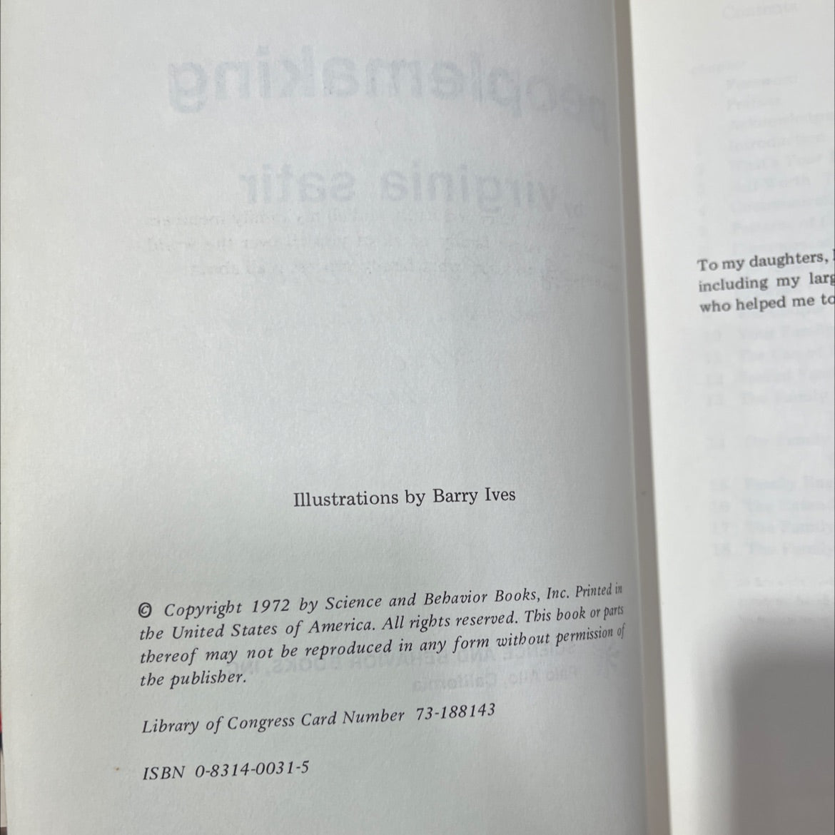 SIGNED peoplemaking book, by Virginia satir, 1972 Hardcover image 3