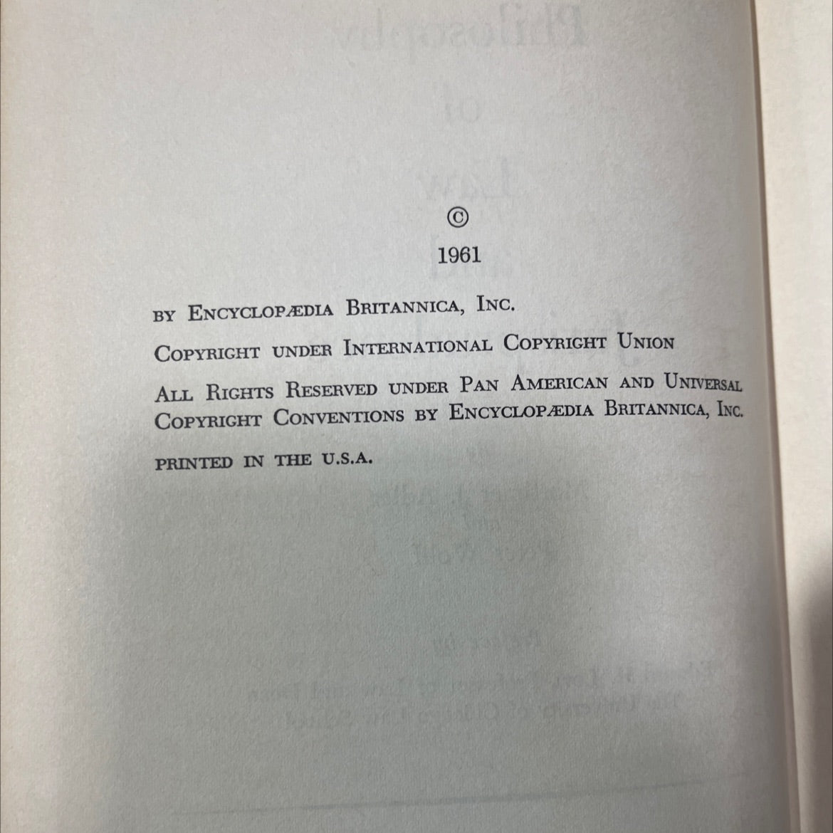 philosophy of law and jurisprudence book, by Mortimer J. Adler and Peter Wolff, 1961 Hardcover image 3