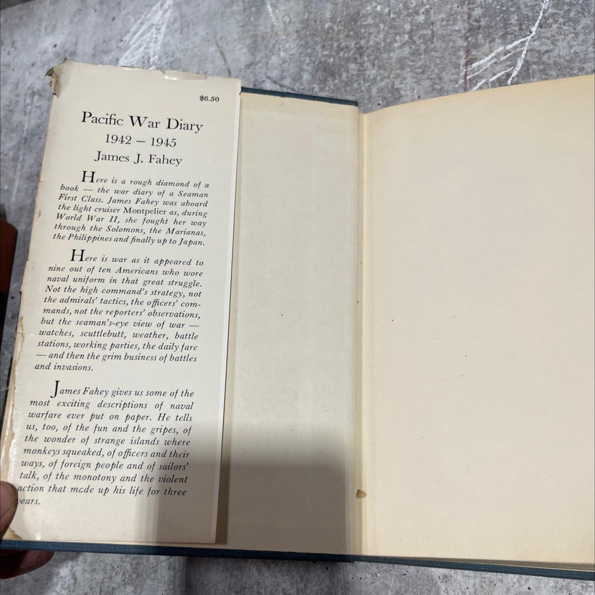 photo pacific war diary 1942-1945 book, by james j. fahey, 1963 Hardcover image 4