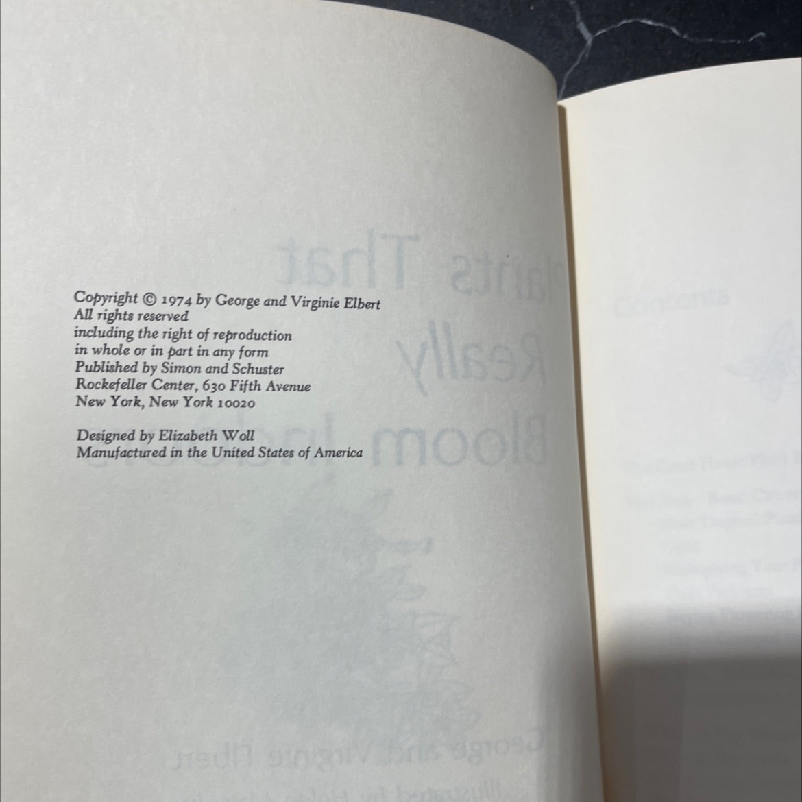 plants that really bloom indoors book, by George and Virginie Elbert, 1974 Hardcover image 3