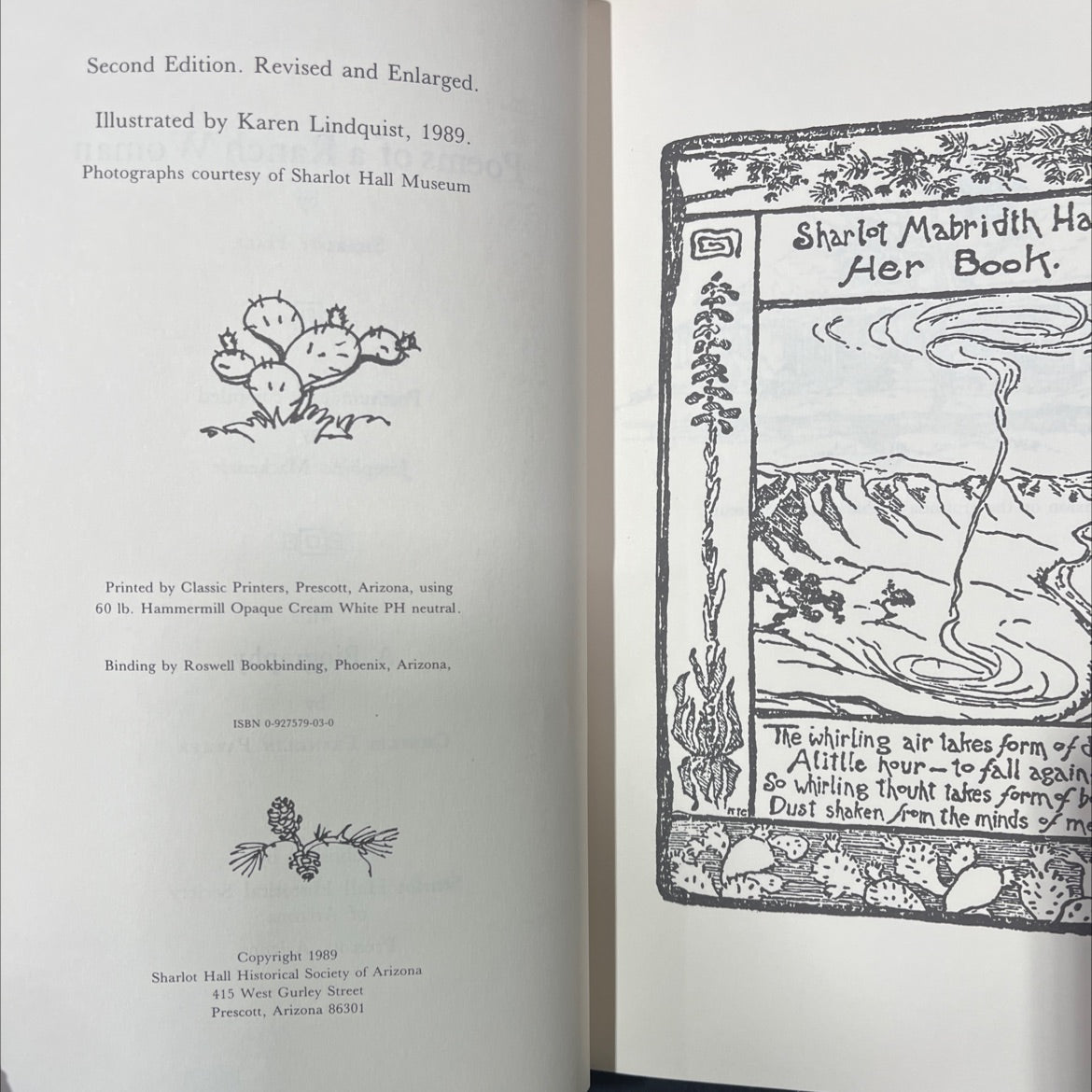 poems of a ranch woman book, by sharlot hall, 1989 Paperback image 3