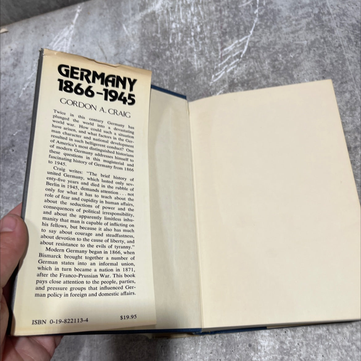 politics and anxiety germany 1866-1945 book, by gordon a. craig, 1978 Hardcover image 4