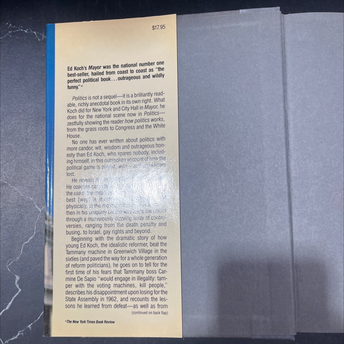 politics book, by edward i. koch, 1985 Hardcover image 4