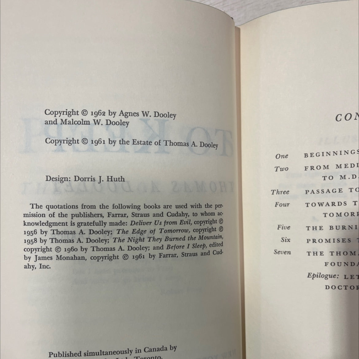 promises to keep book, by Agnes W. Dooley, 1962 Hardcover, Vintage image 3