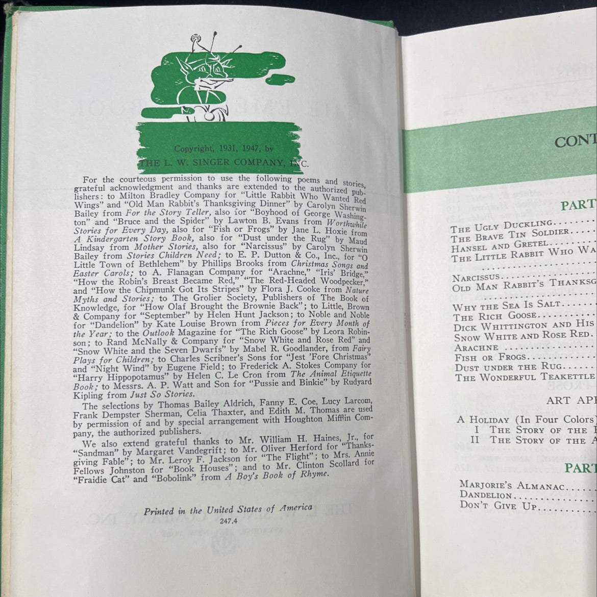 prose and poetry the emerald book book, by fannie l. avery, 1947 Hardcover image 3