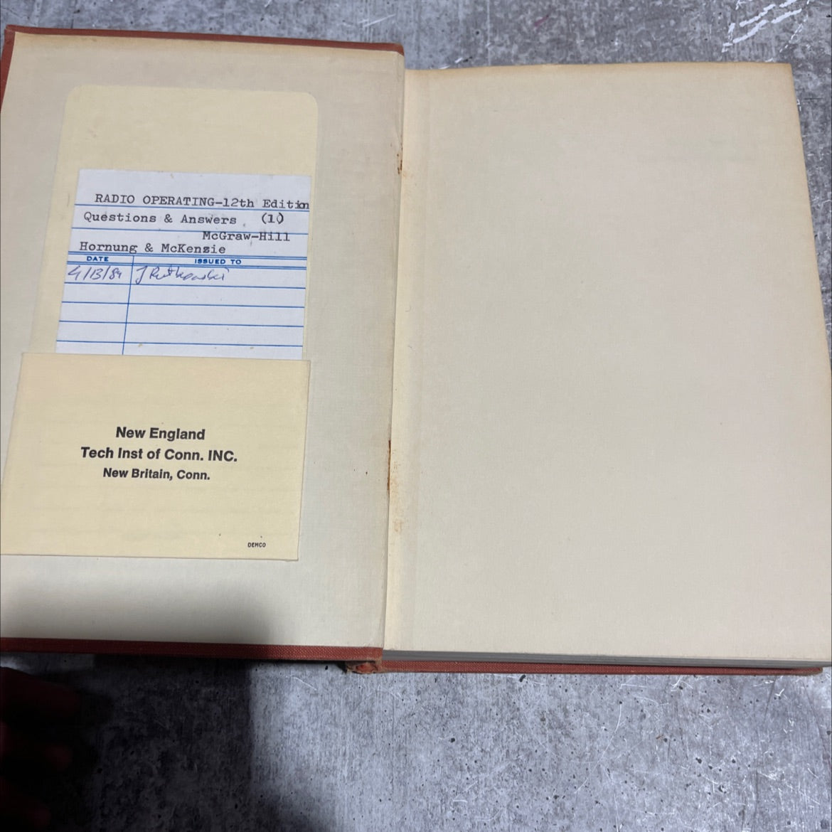 radio operating questions and answers book, by j. l. hornung, alexander a. mckenzie, 1955 Hardcover image 4