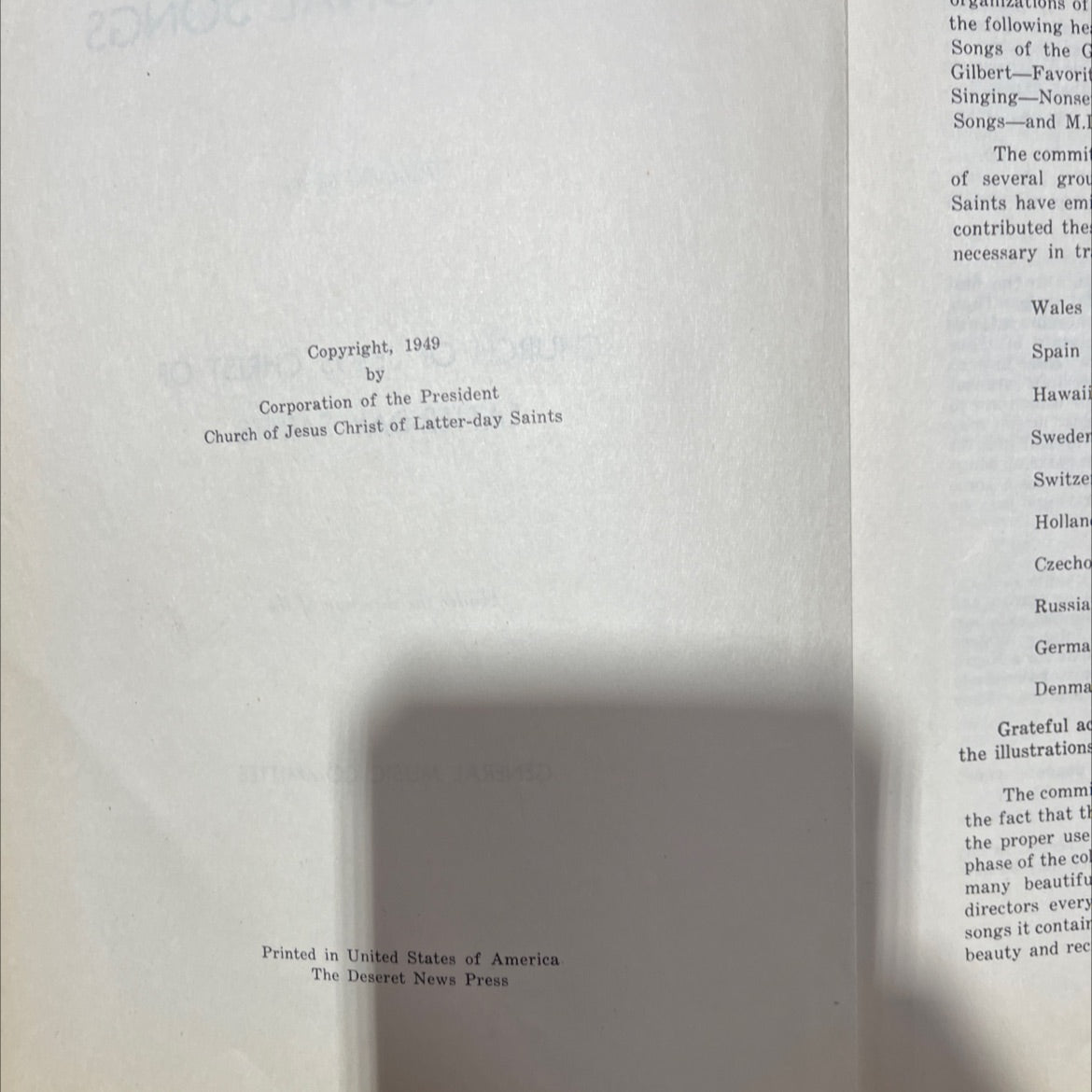 recreational songs book, by unknown, 1949 Hardcover, Vintage image 3