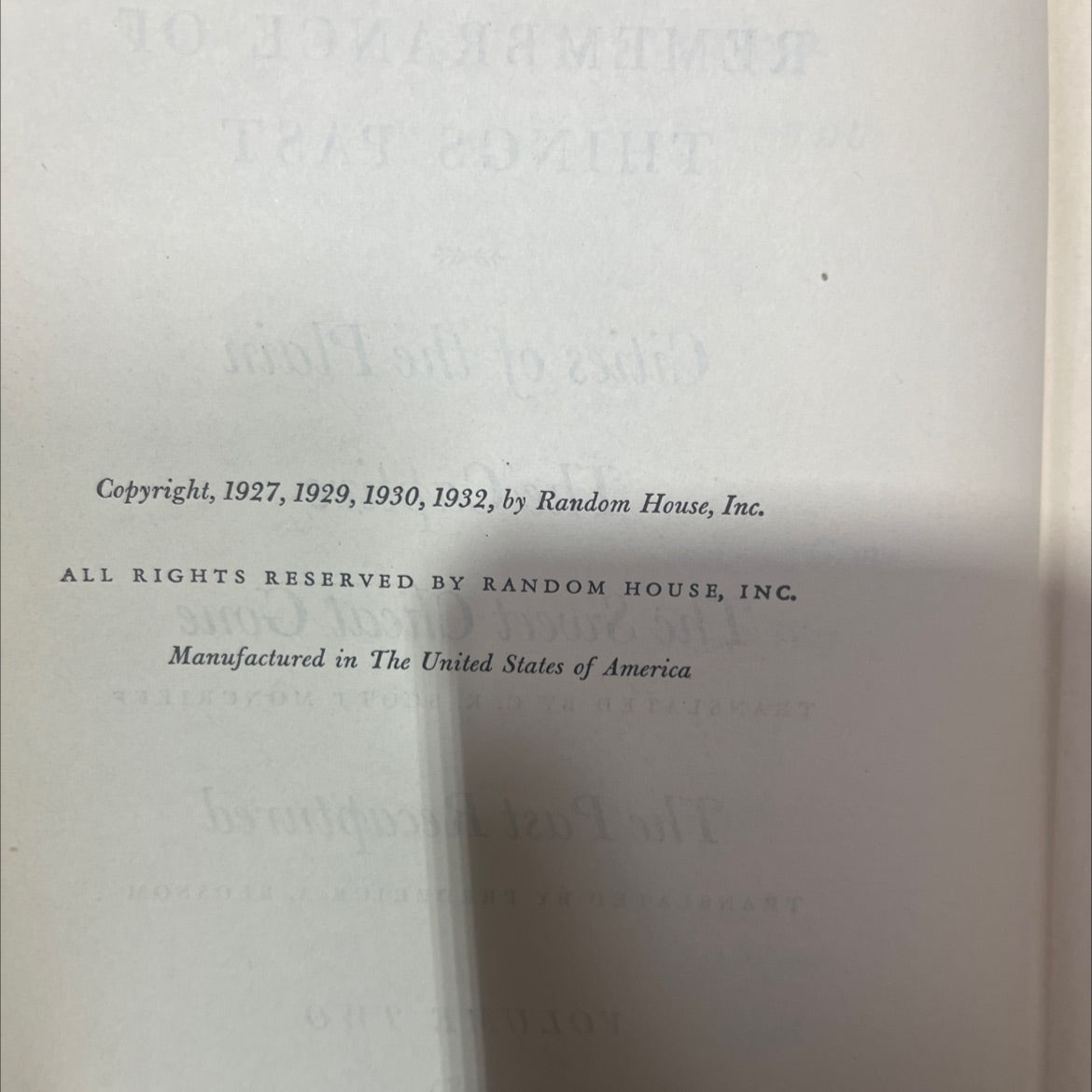 remembrance of things past book, by marcel proust, 1932 Hardcover, Antique, Heavily Used image 3