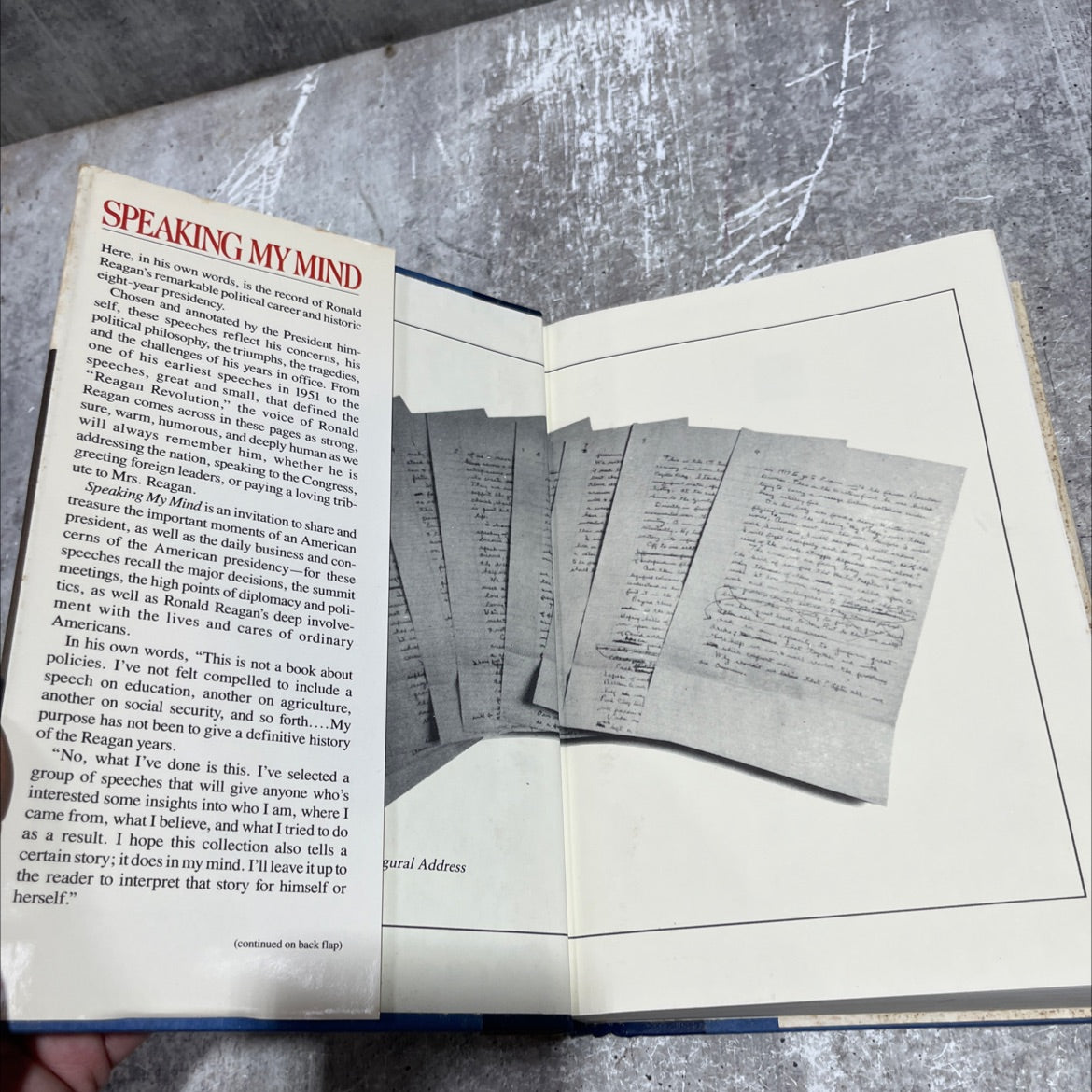 resident of the united speaking my mind book, by Ronald Reagan, 1989 Hardcover image 4