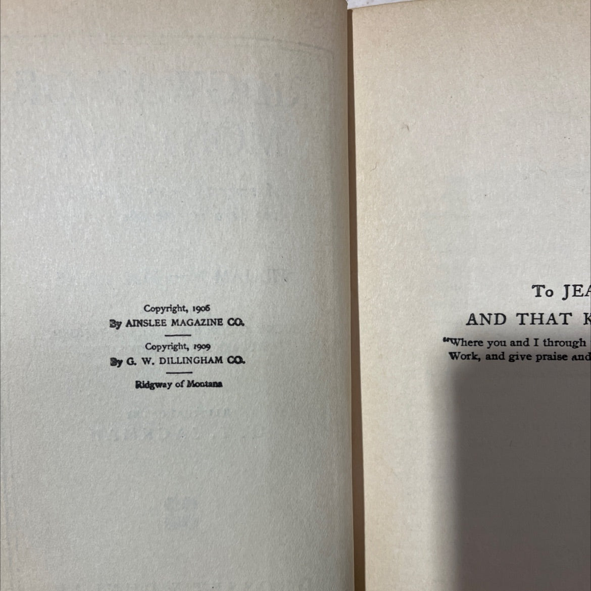 ridgway of montana book, by william macleod raine, 1909 Hardcover, Antique, Heavily Used image 3