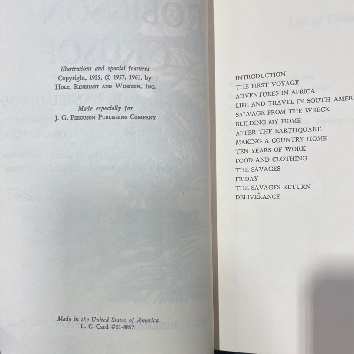 robinson crusoe book, by daniel defoe, 1961 Hardcover image 3