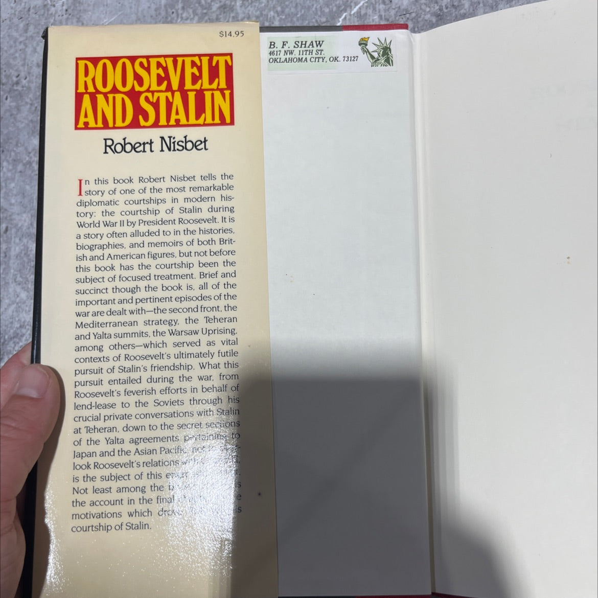 roosevelt and stalin the failed courtship book, by robert nisbet, 1988 Hardcover image 4