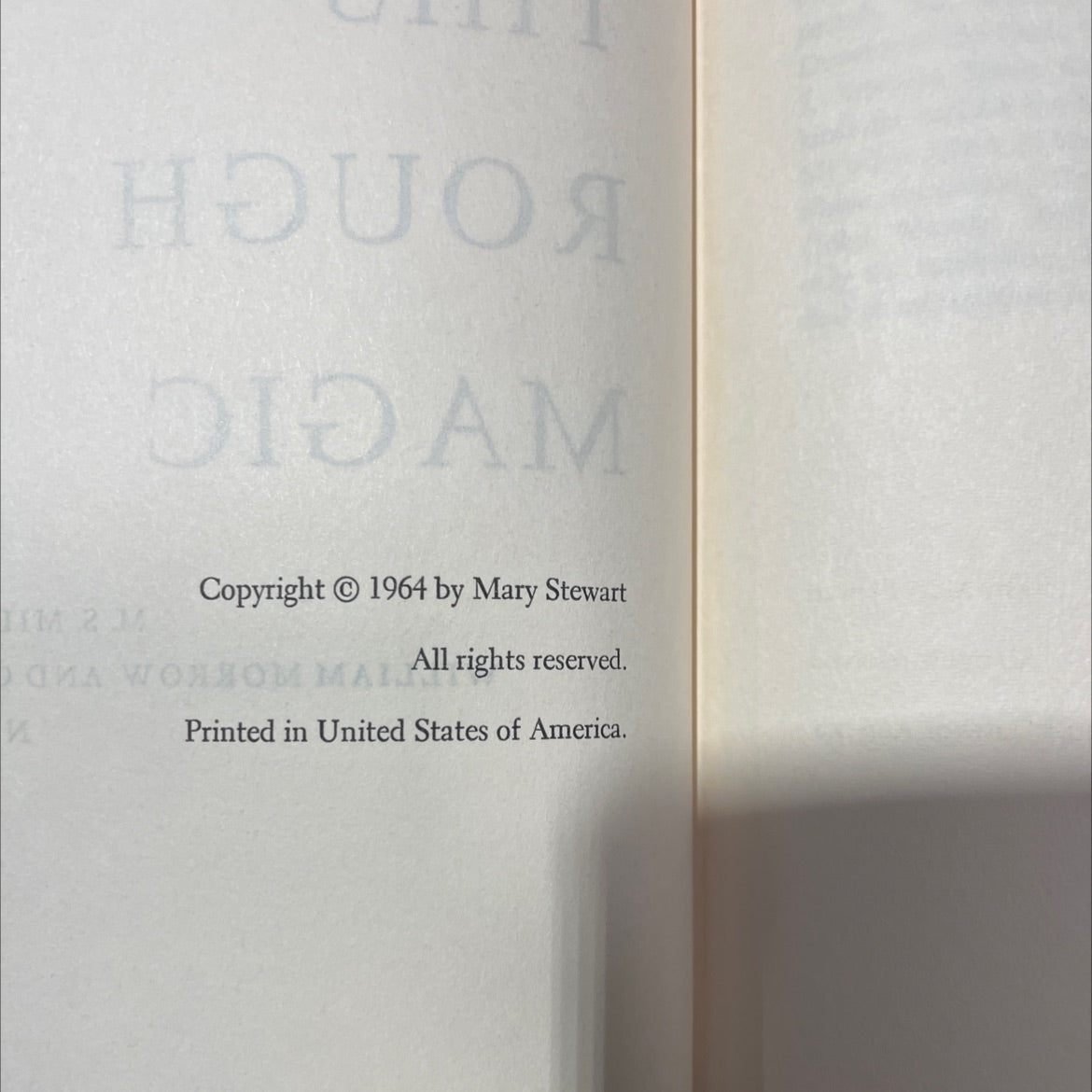 rough magic book, by Mary Stewart, 1964 Hardcover image 3
