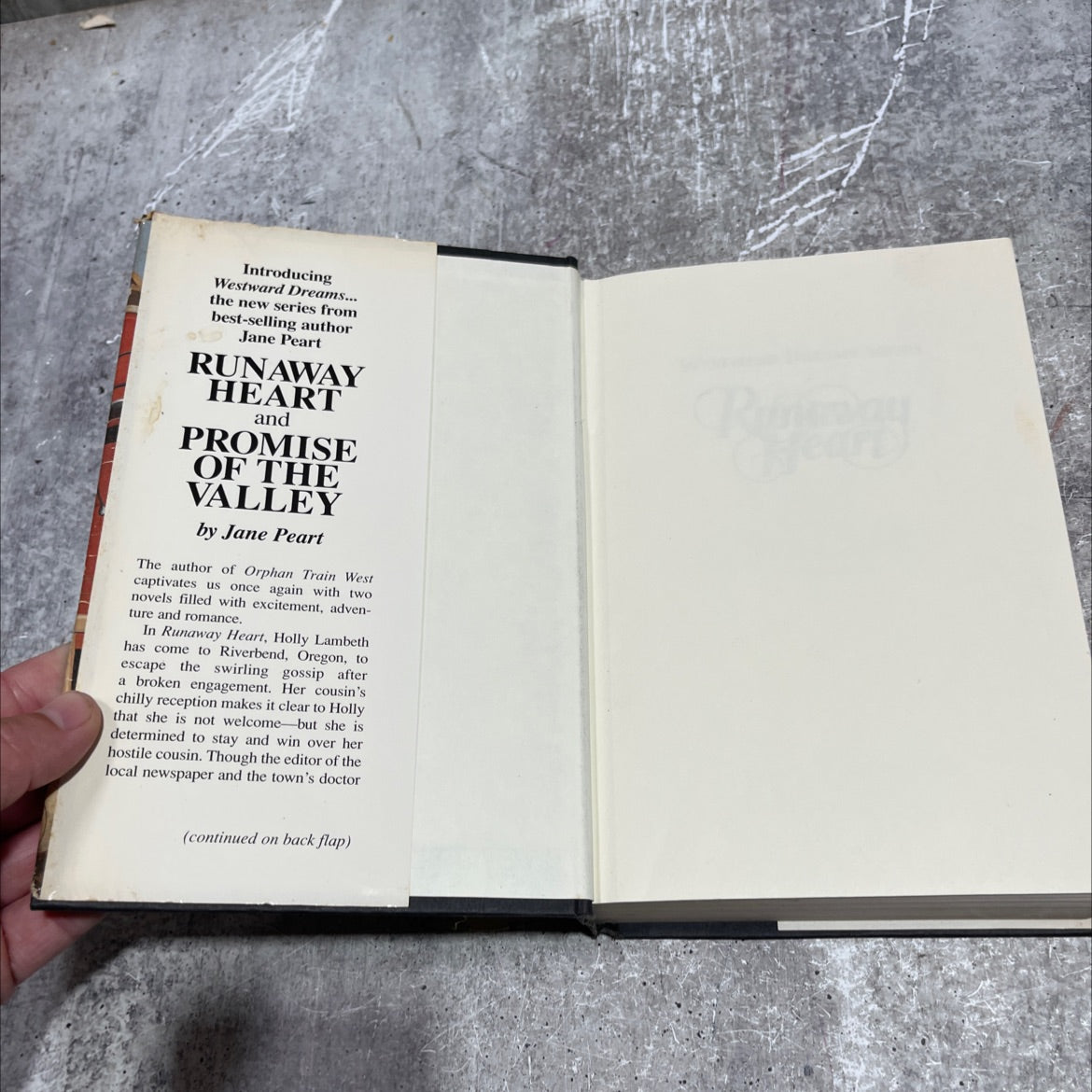 runaway heart book, by jane peart, 1994 Hardcover image 4