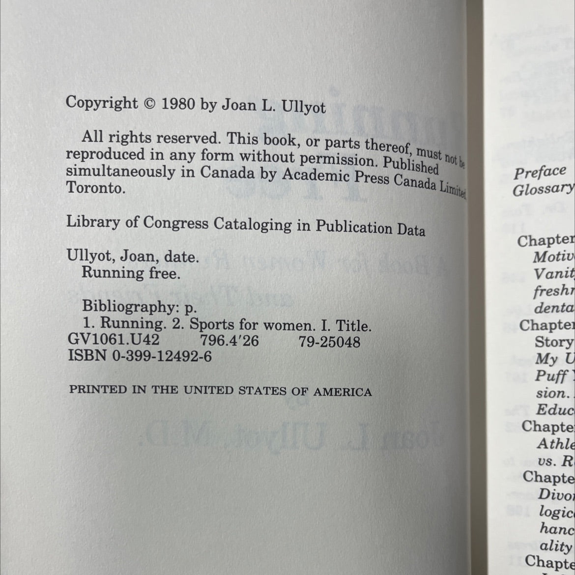 running free a book for women runners and their friends book, by joan l. ullyot, m.d., 1980 Hardcover image 3