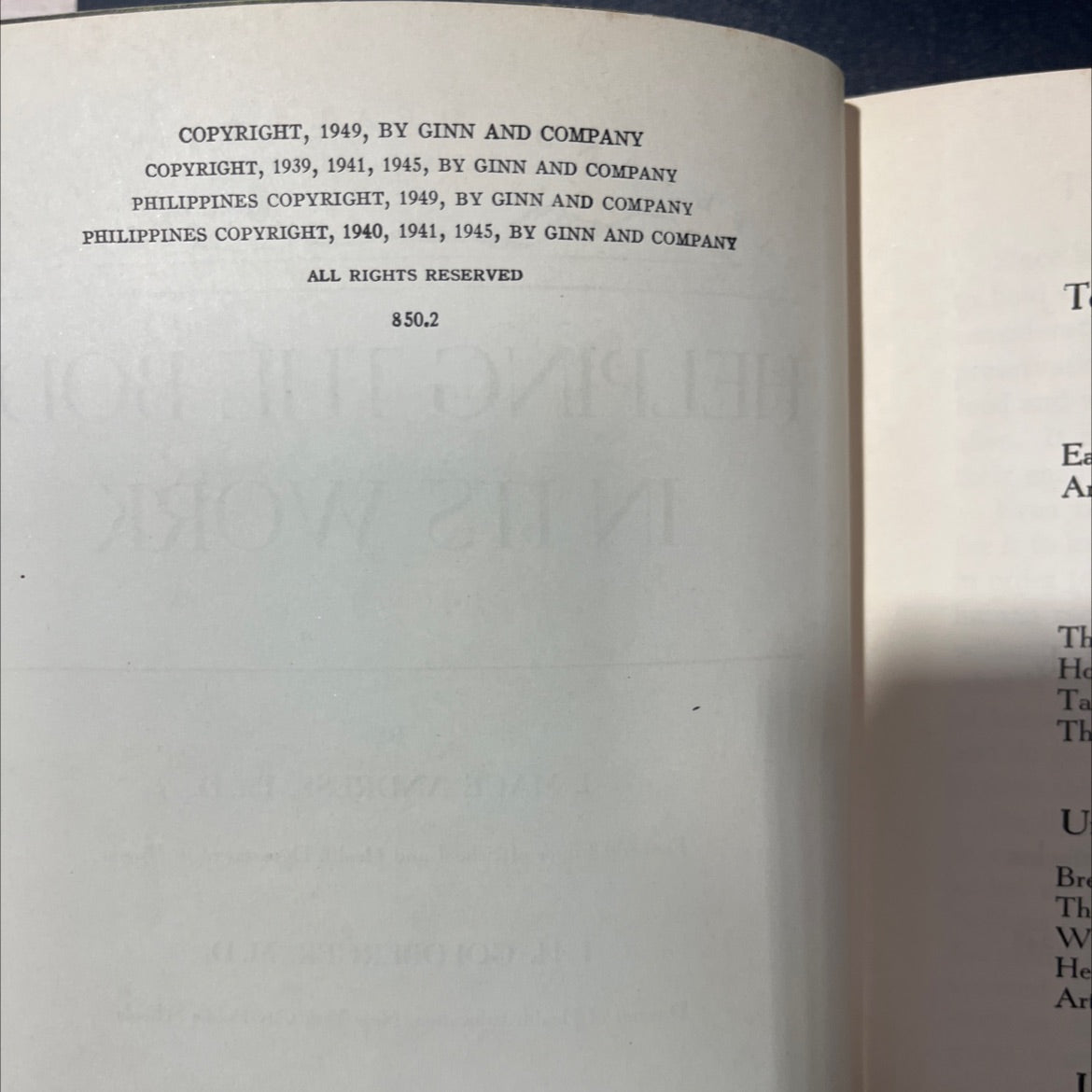 safe and healthy living helping the body in its work book, by j. mace andress, ph. d., 1949 Hardcover image 3