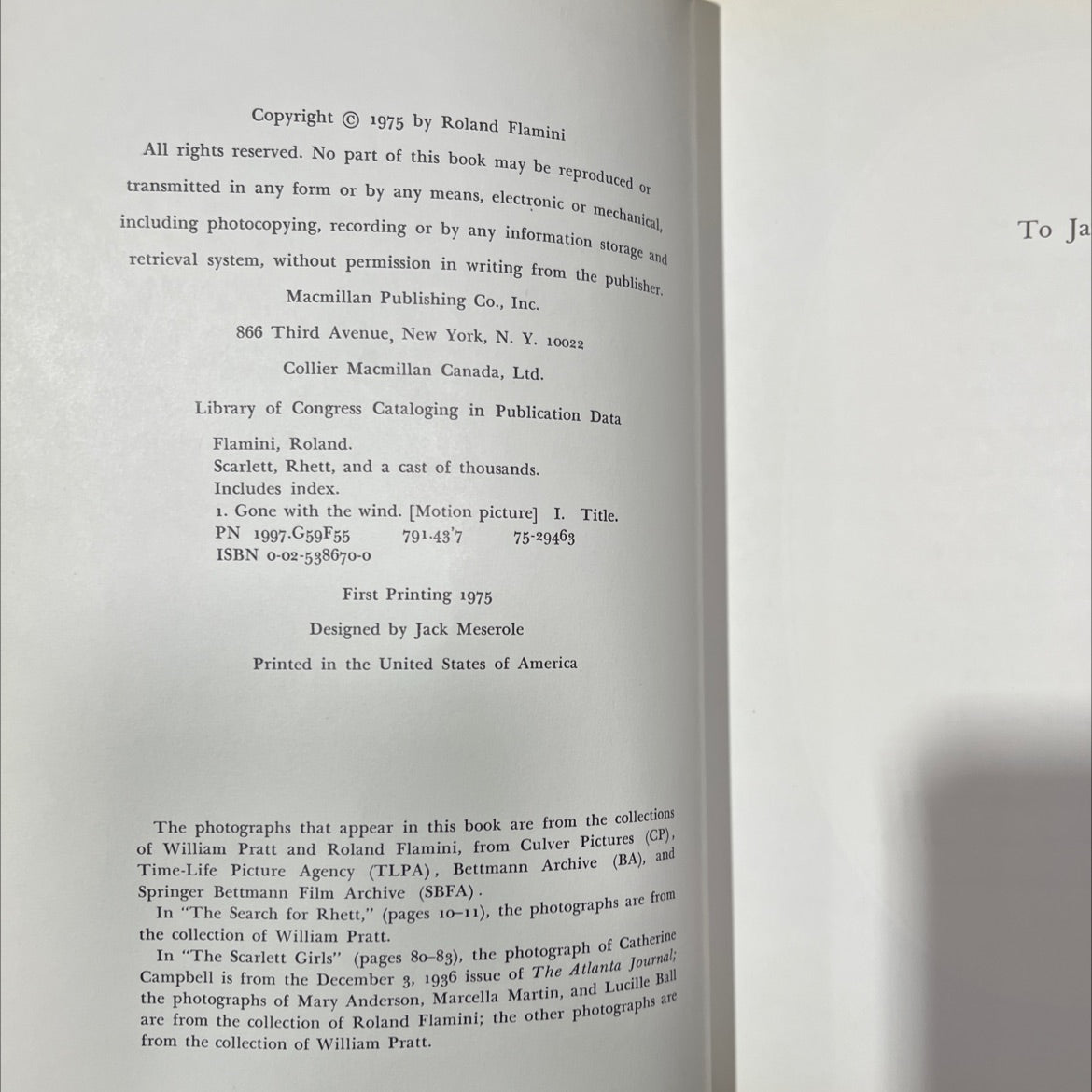 scarlett, rhett, and a cast of thousands the filming of gone with the wind book, by roland flamini, 1975 Hardcover image 3