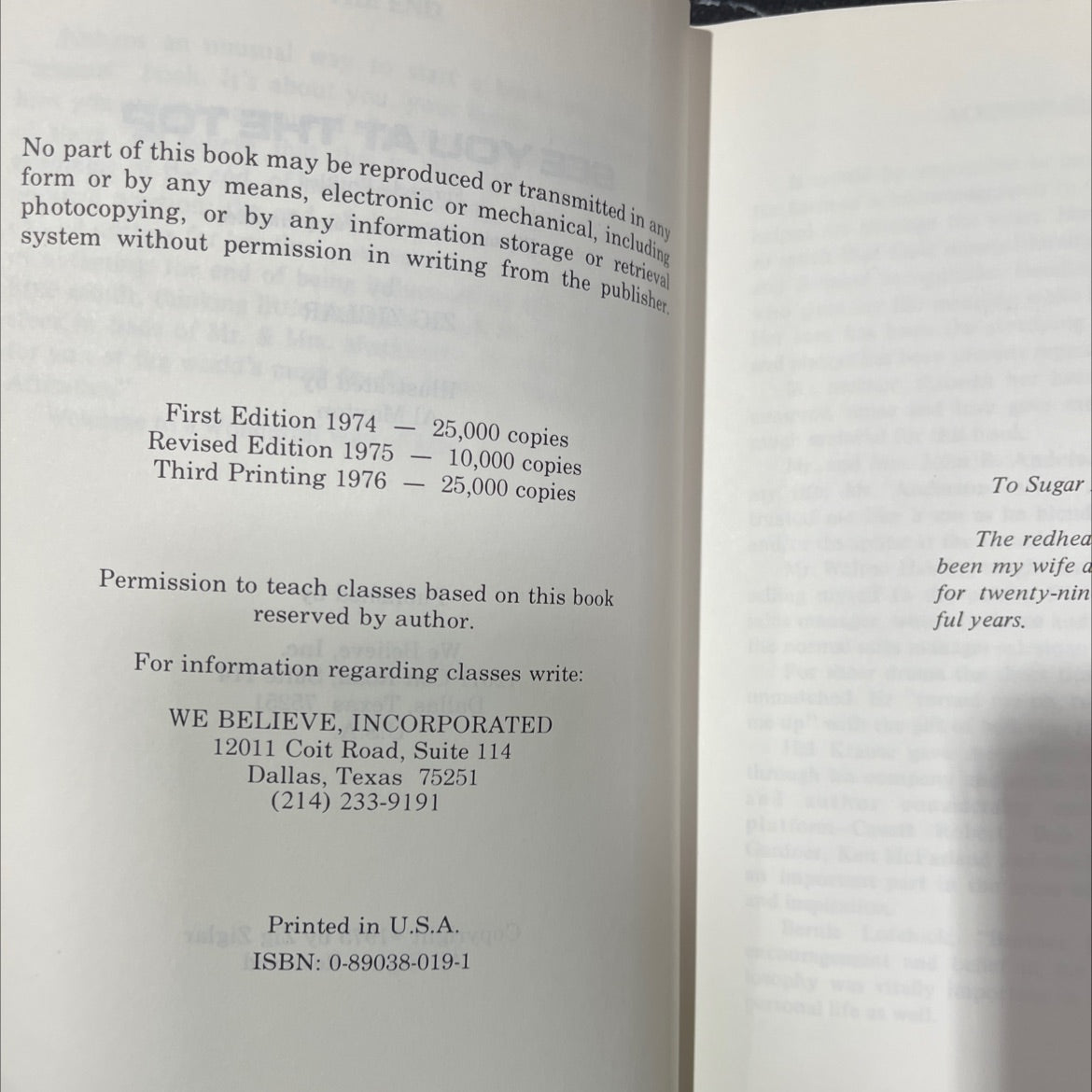 SIGNED see you at the top book, by jerry & jani bouw, 1975 Hardcover image 3