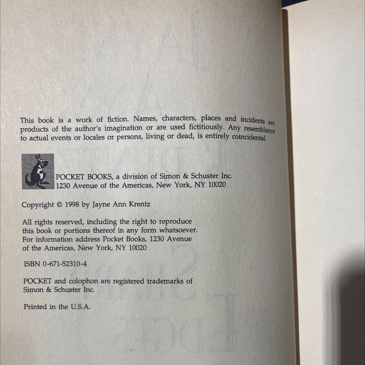 sharp edges book, by jayne ann krentz, 1998 Hardcover image 3